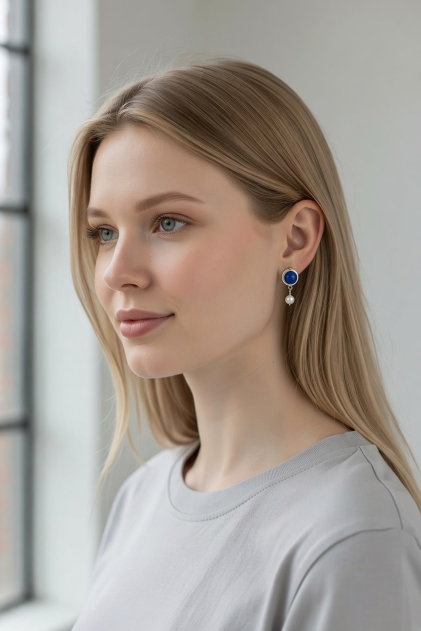 Sodalite earrings and model.png