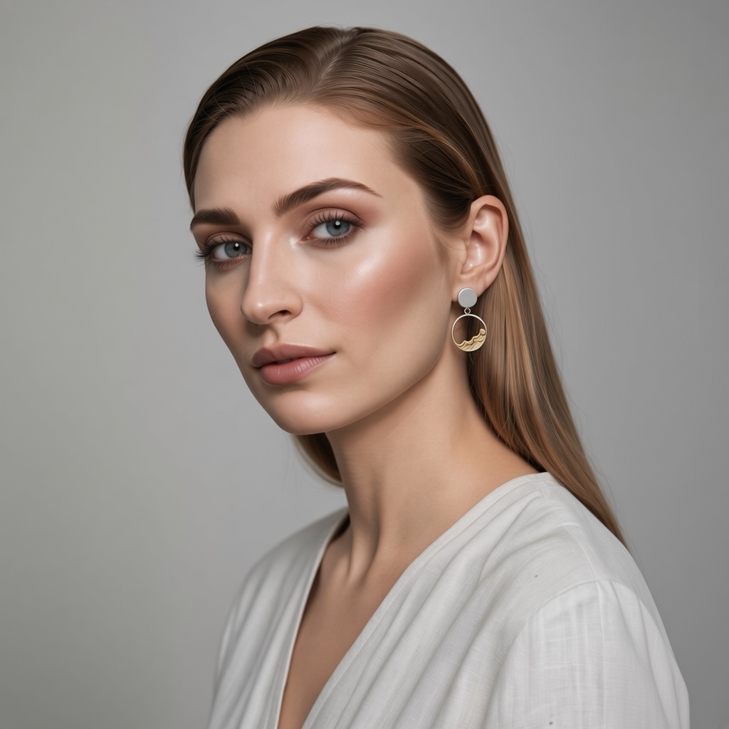 24k reticulated gold earrings with model.png