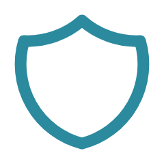 Icon of a shield outline