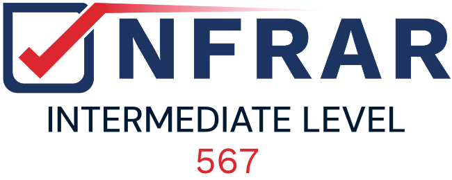 INFRAR logo with a checkmark inside a square, labeled as intermediate level, number 567.
