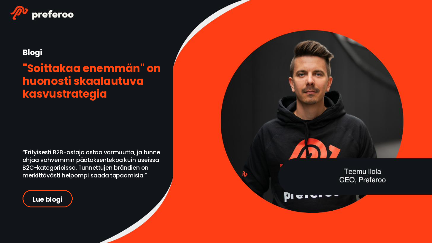 “Soittakaa enemmän” on huonosti skaalautuva kasvustrategia