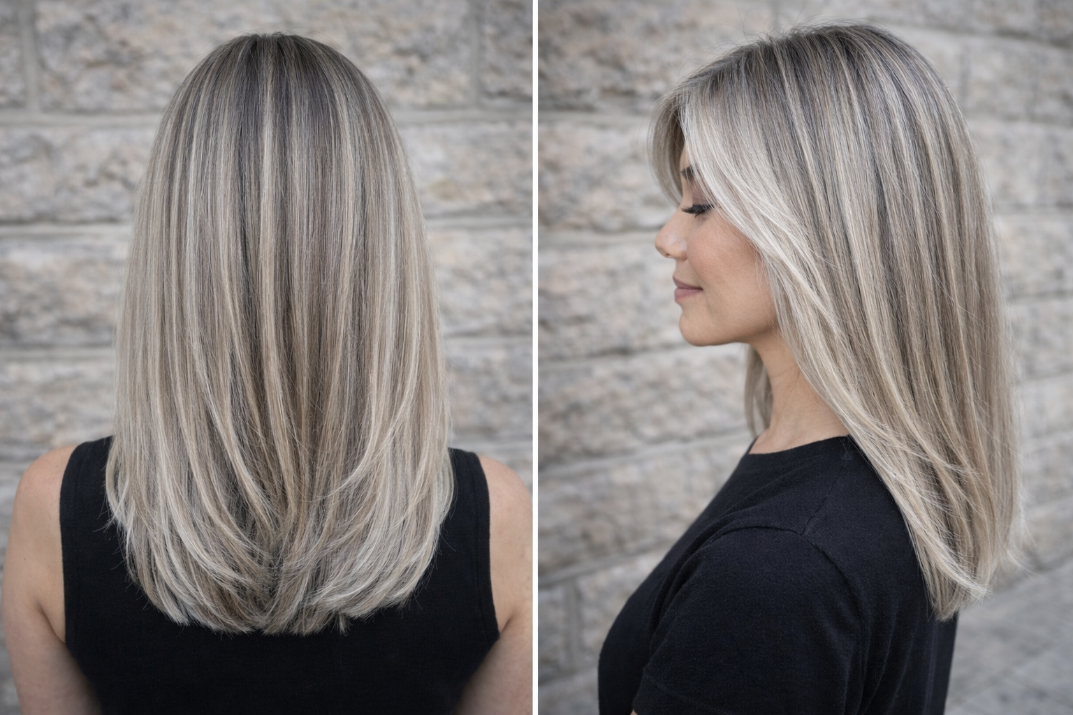 “Grey blending balayage at Samantha Cusick London in London”