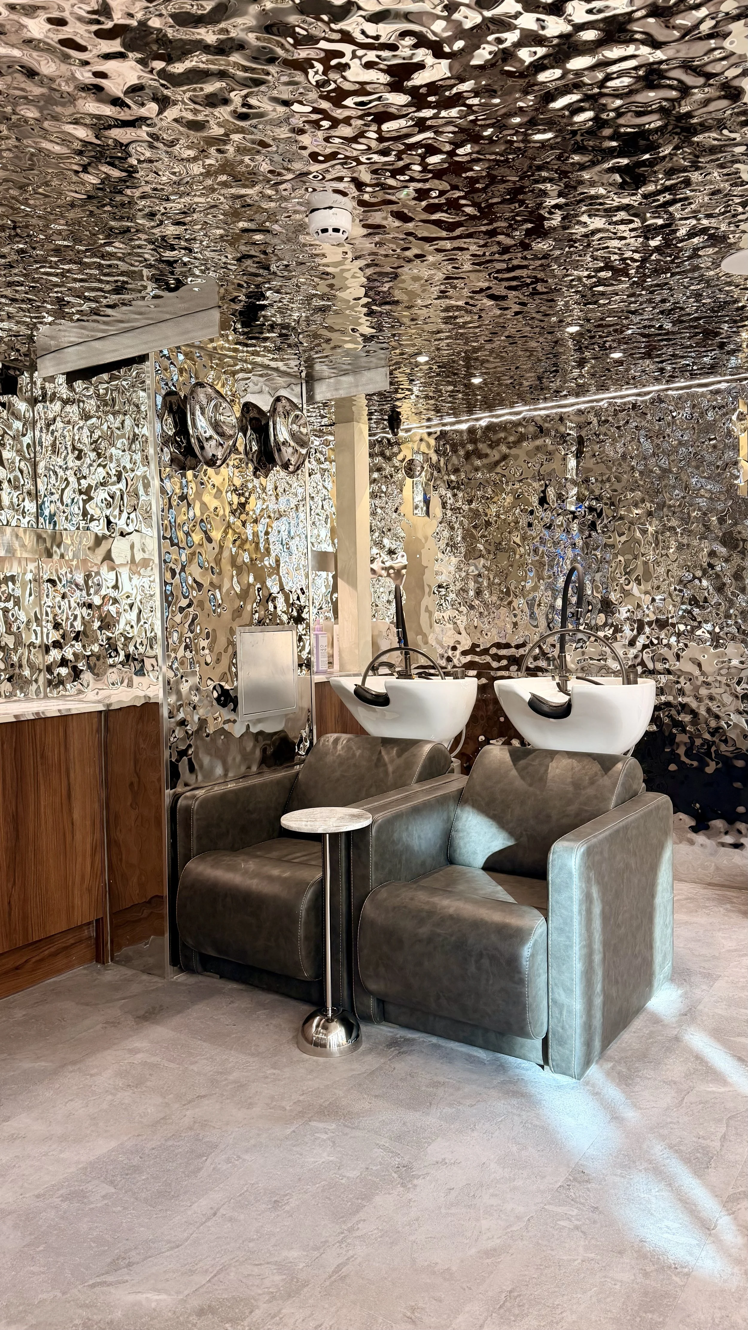 Waterfall head spa chairs at SCL Liverpool Street, Old Broad Street London EC2N