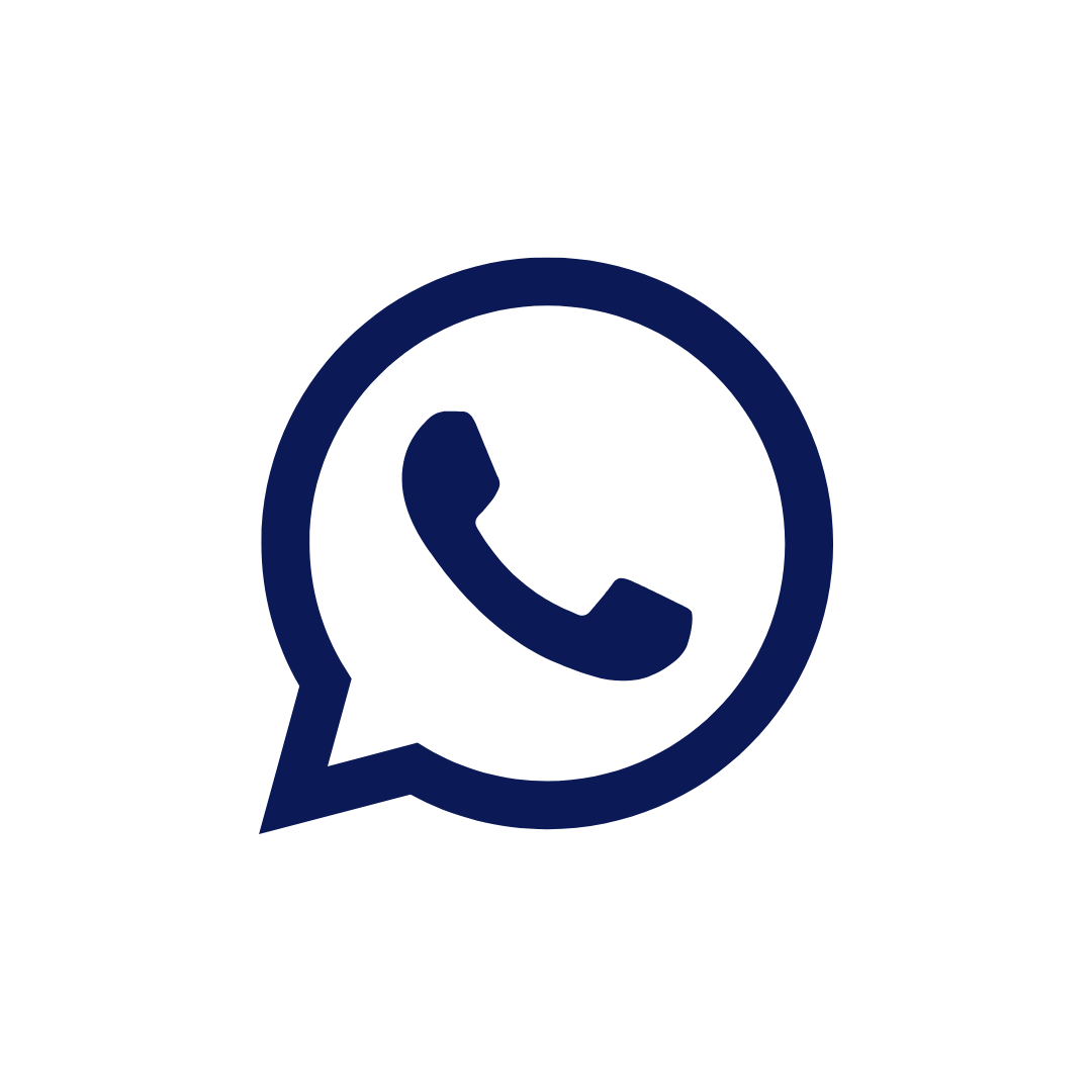 WhatsApp logo with blue icon and speech bubble design