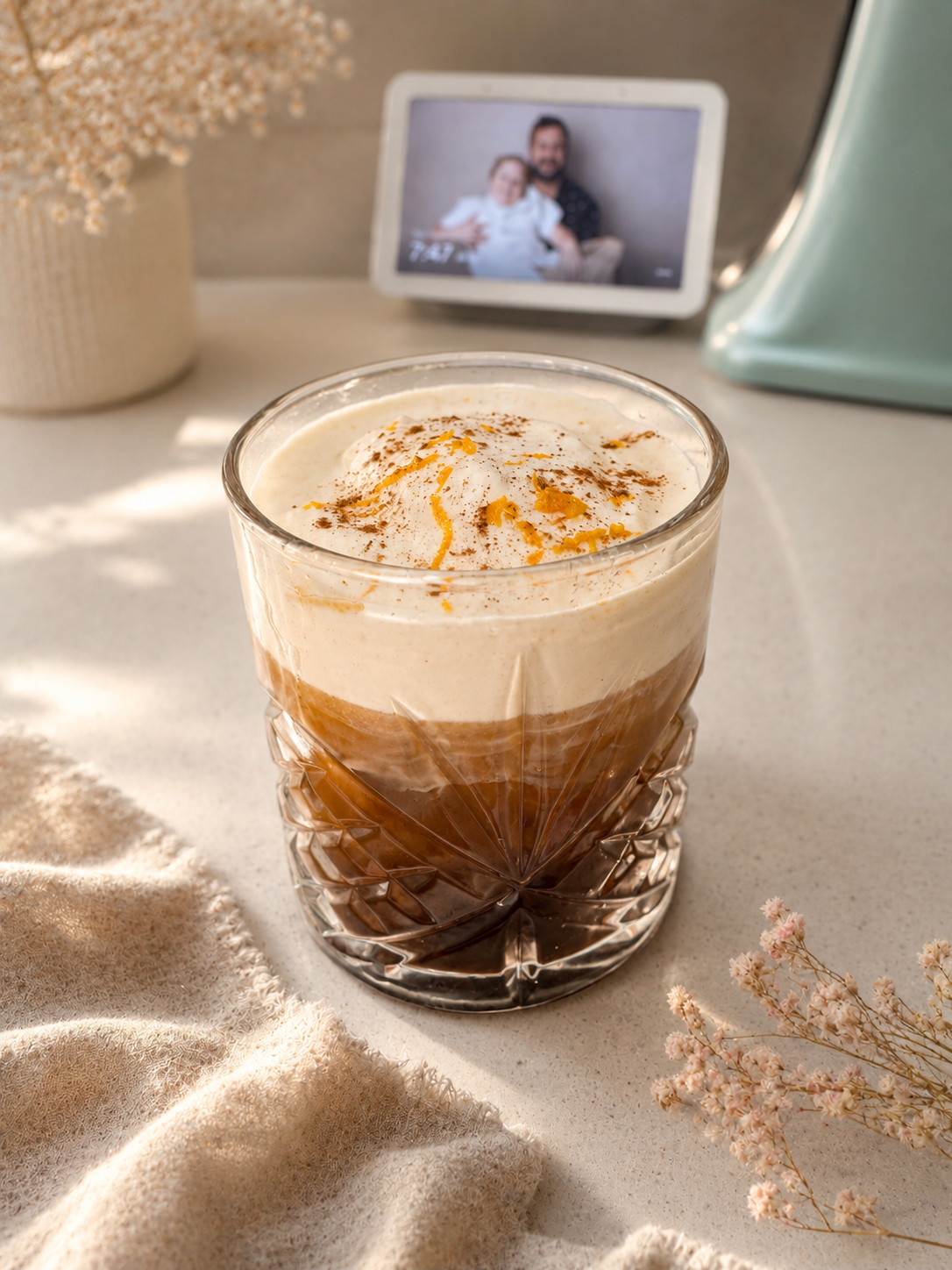 Mont Blanc specialty cold brew coffee with house-made cold foam by Petal & Crumb in Perth, Western Australia.