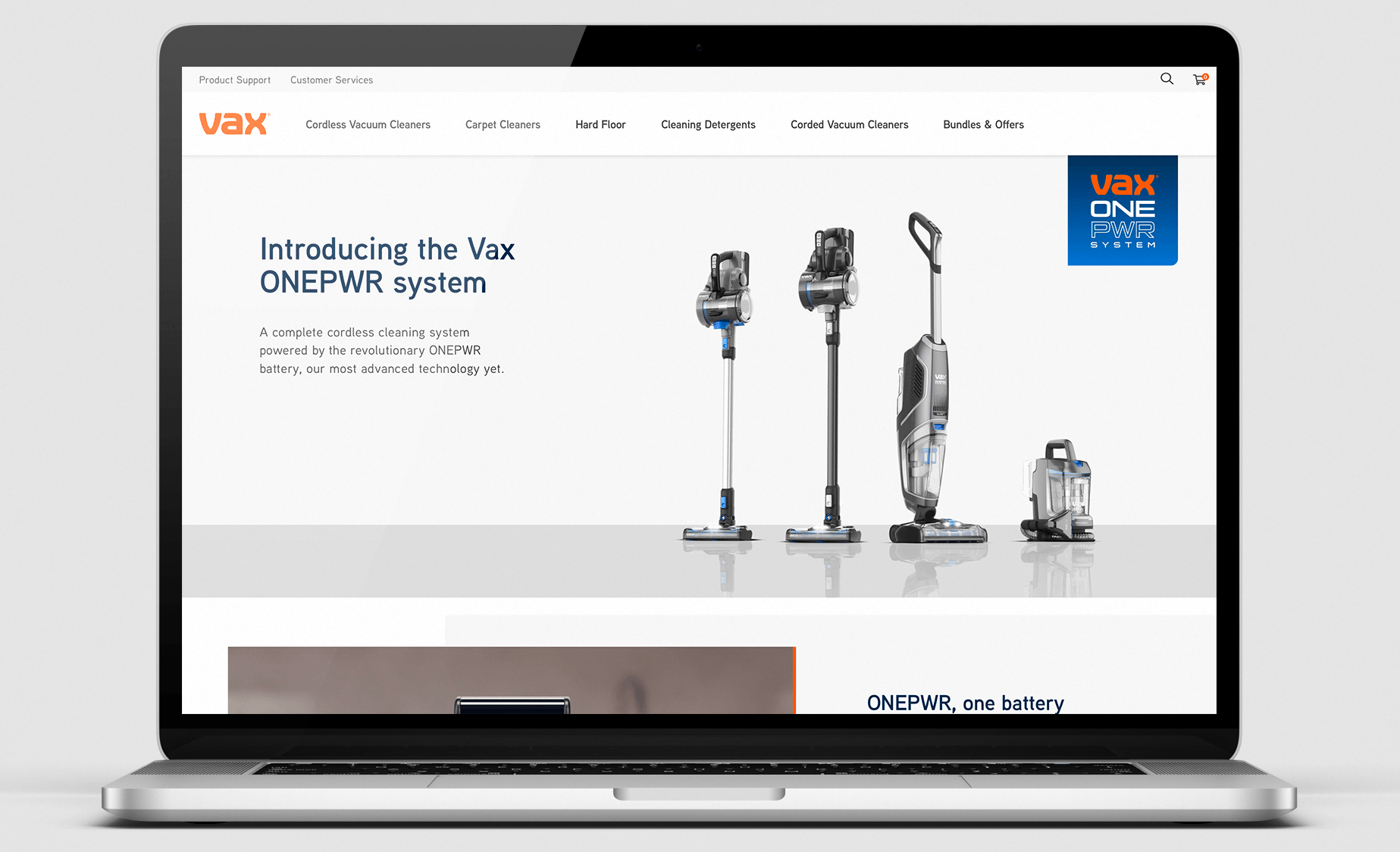 Vax Ecommerce Website hero image