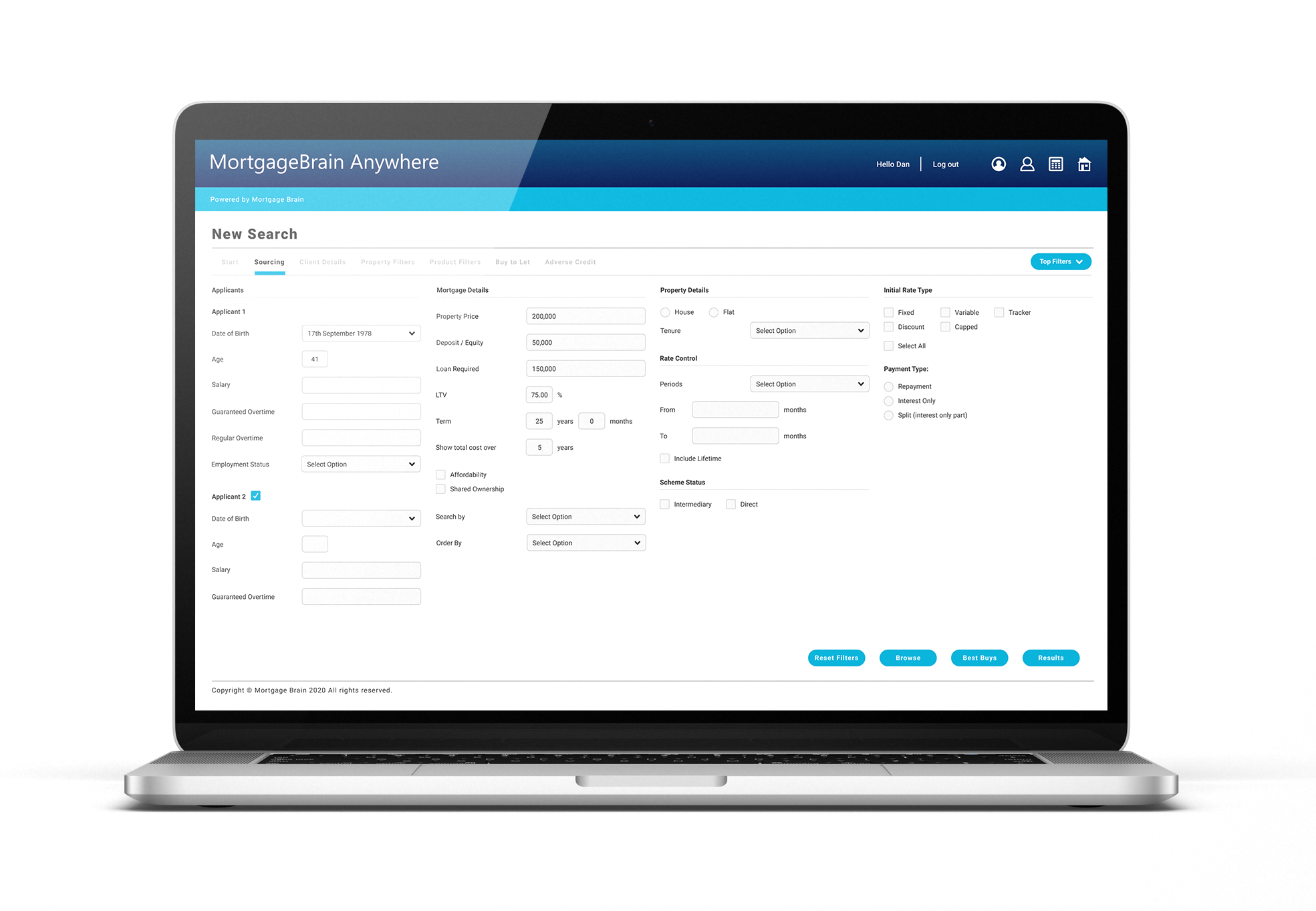 Mortgage Brain Anywhere new interface