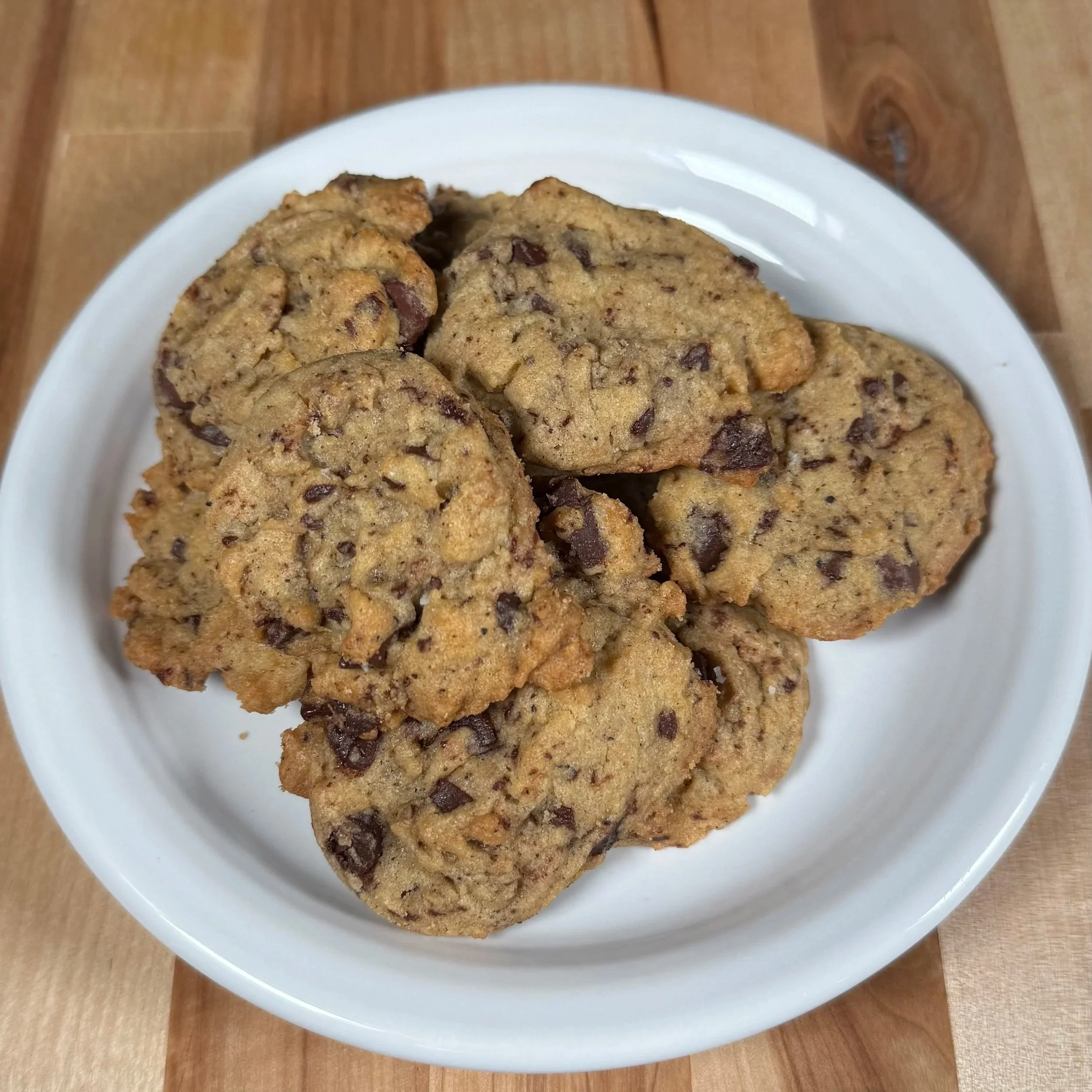 Homemade sea salt brown butter chocolate chip cookies