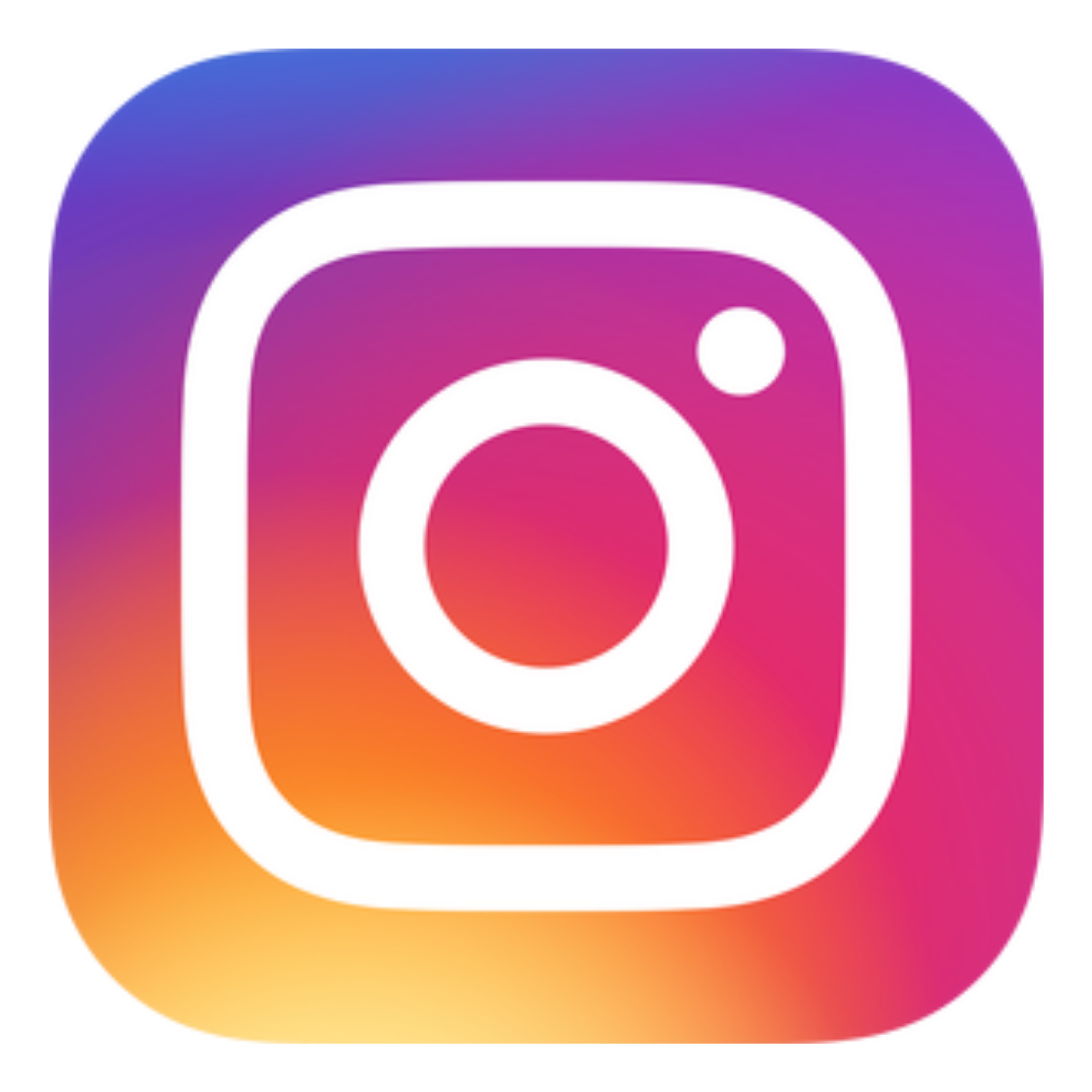 Colorful gradient background with a white outline of a camera icon.