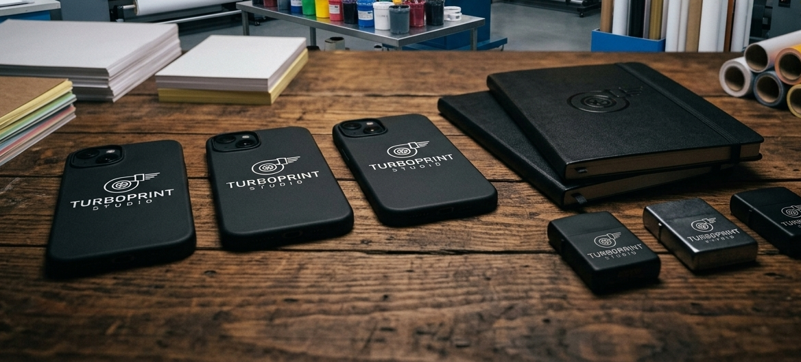 Mobile phones, a notebook, and USB drives on a wooden table.