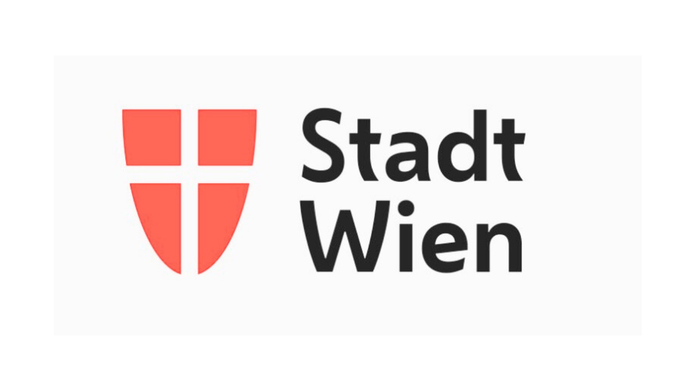 Logo der Stadt Wien mit rotem Schild und schwarzem Text auf weißem Hintergrund.