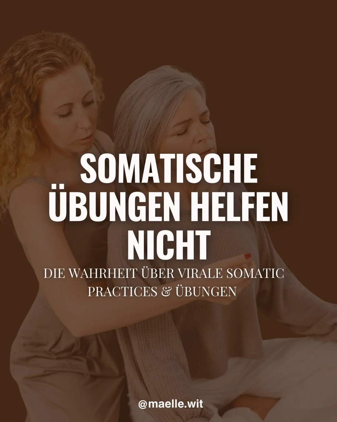 SOMATISCHE &Uuml;BUNGEN WIRKEN NUR SO TIEF WIE DER RAUM DER DANACH GE&Ouml;FFNET WIRD.

Deswegen braucht es Spaceholders die REGULIEREN und RELEASEN k&ouml;nnen und wissen wie sie KlientInnen traumasensibel begleiten 

SRA hat ge&ouml;ffnet: f&uuml;r