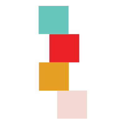Four colored squares arranged vertically on a black background.