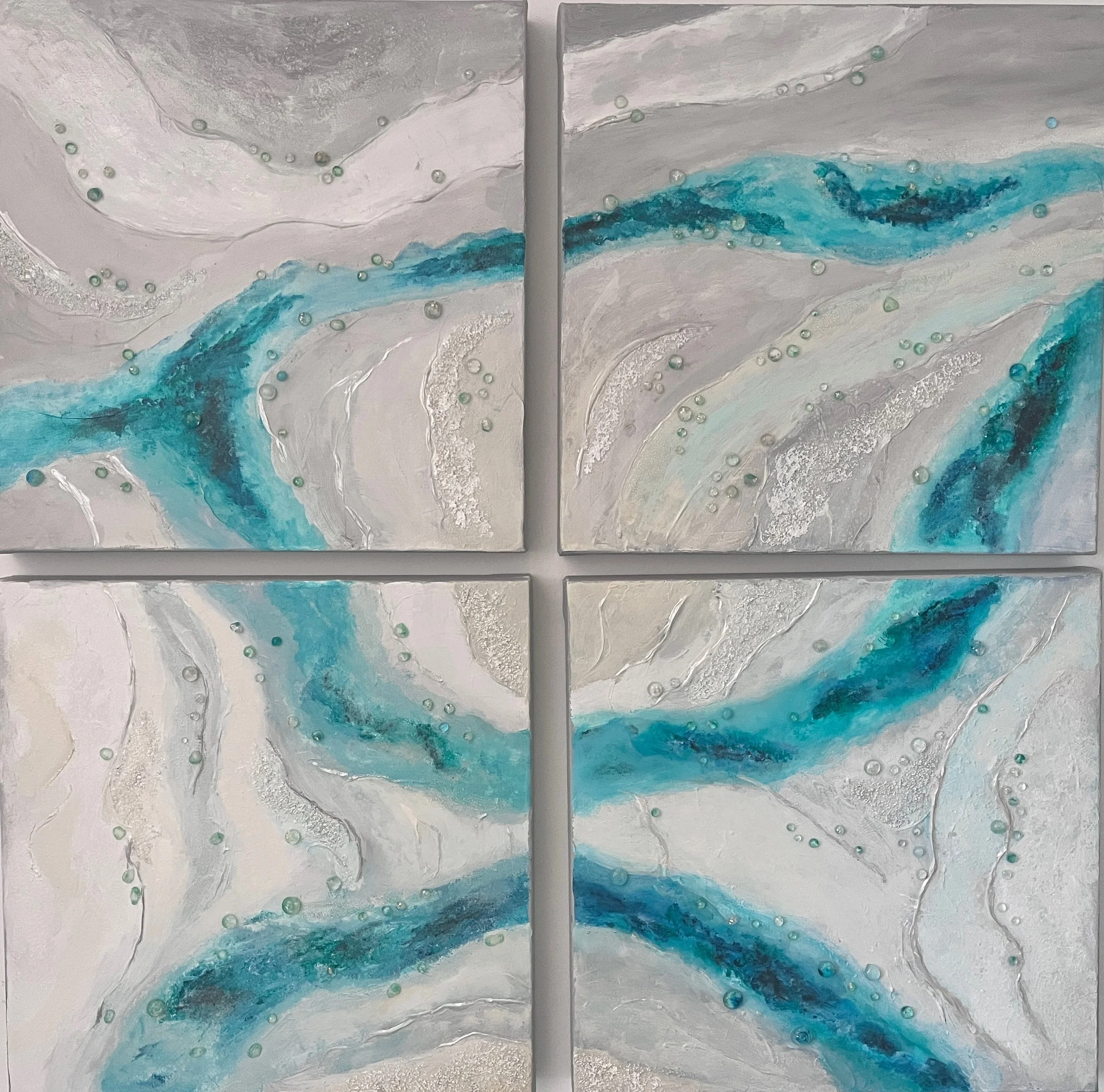 Source-Confluence ( polyptyque ) 4x(40X40cm)