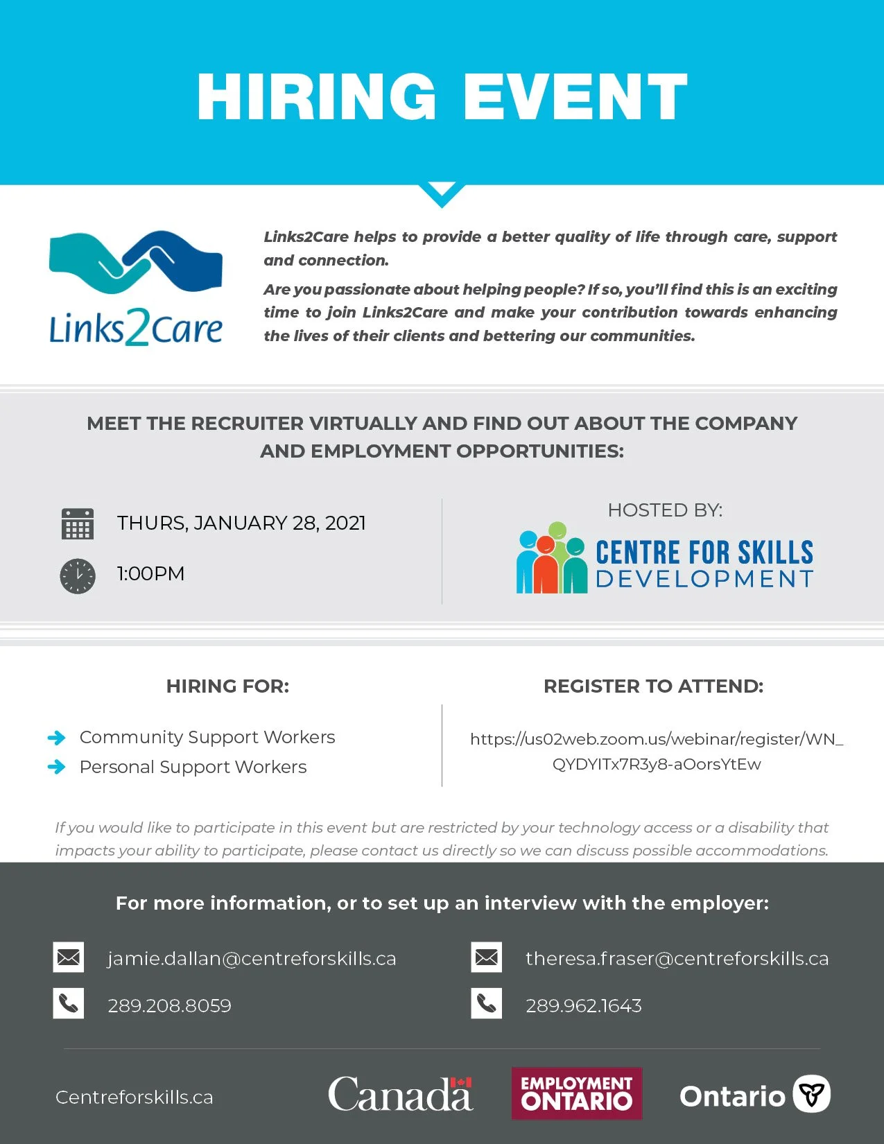 Hiring event ad