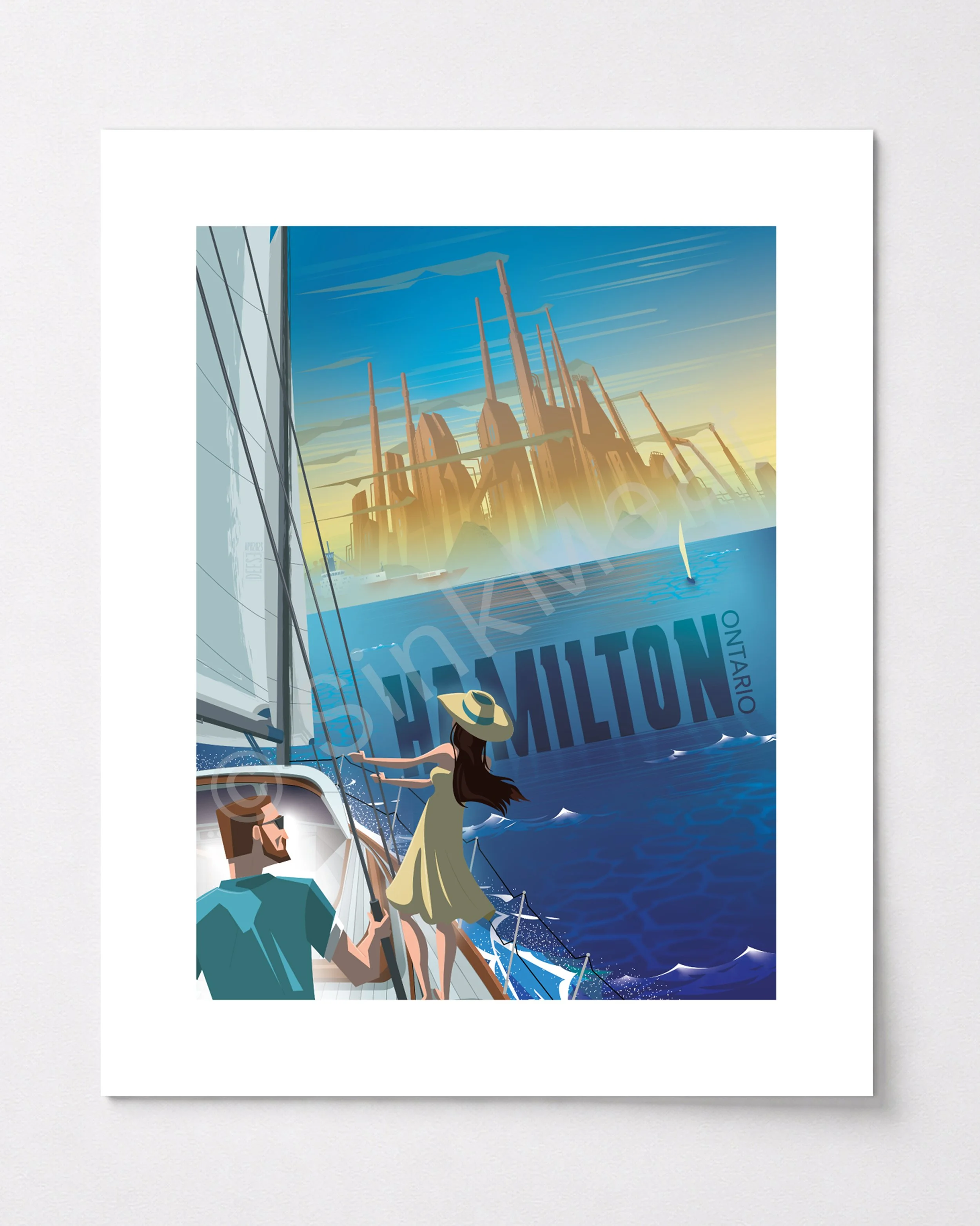 Tourism style art illustration