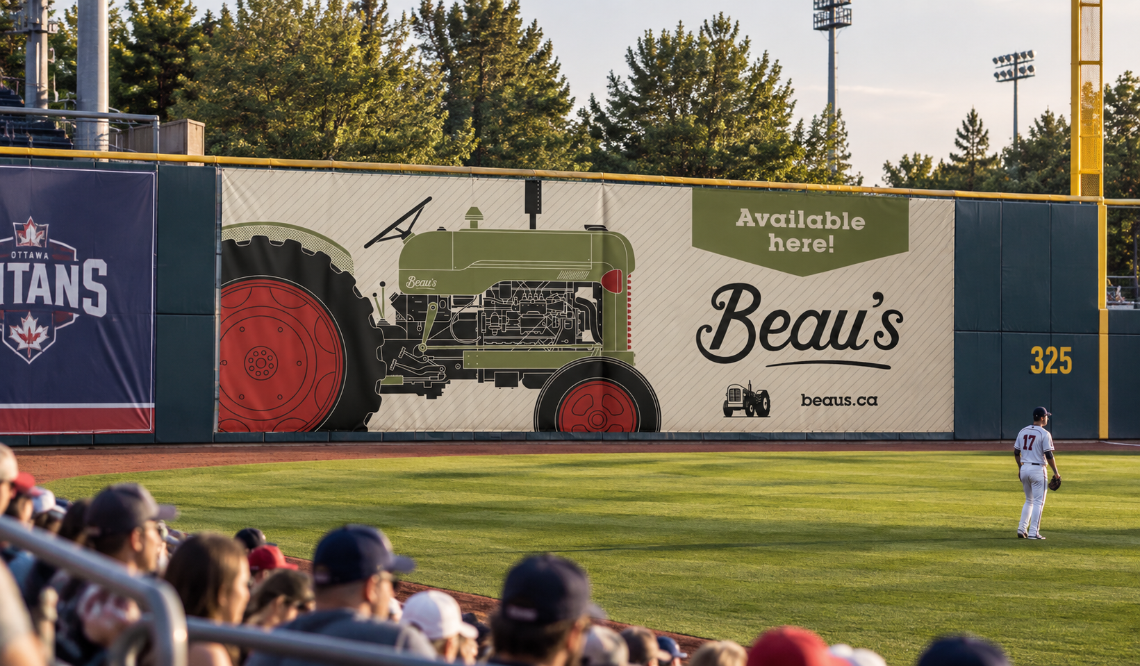 Stadium banner ad