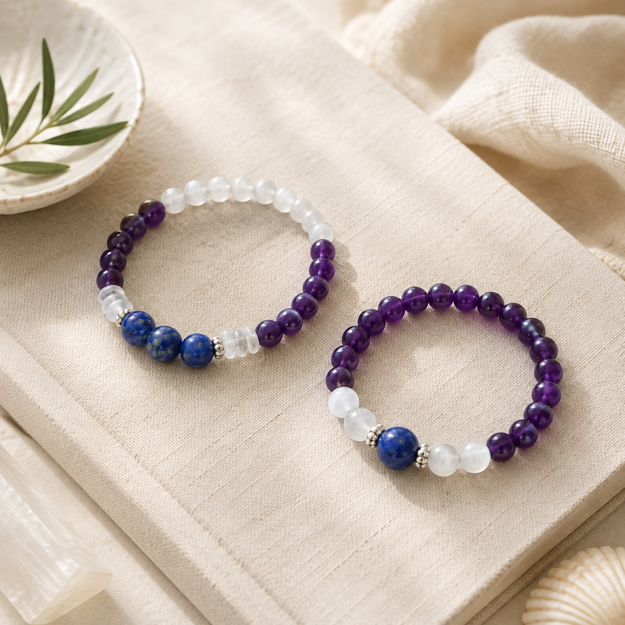 Another view of matching bracelet set for teacher and student.