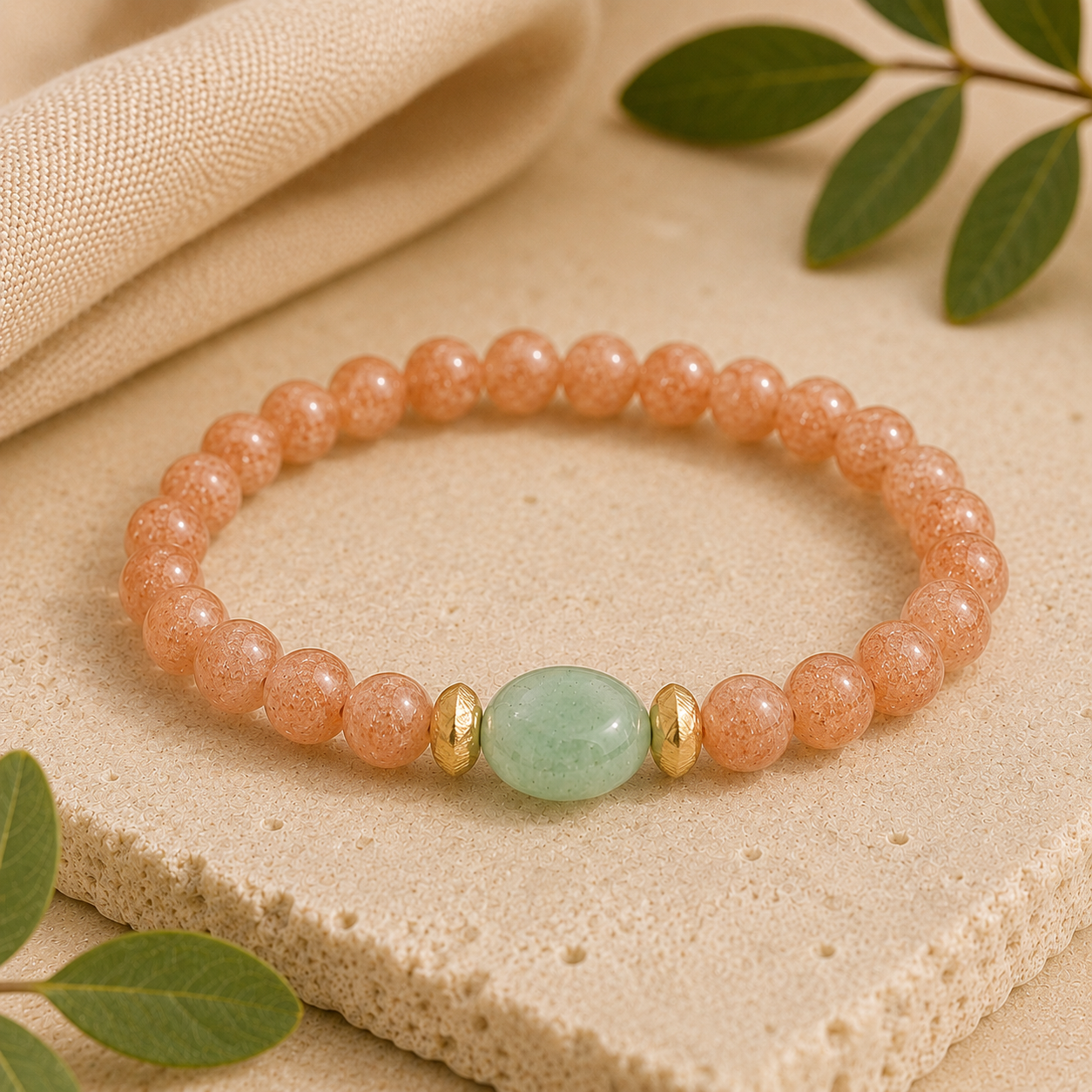 Golden Sunstone + Green Aventurine