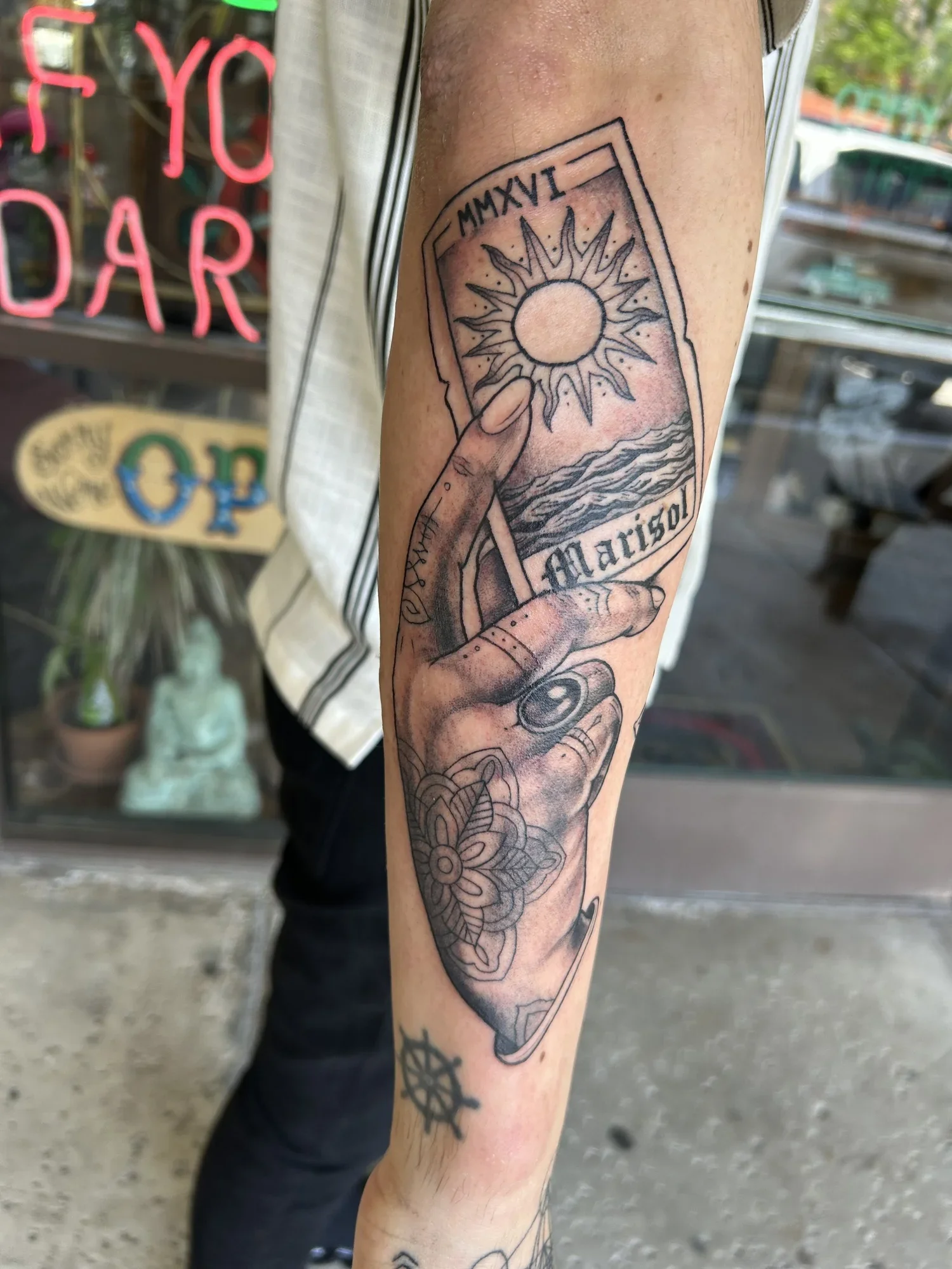 Tarot Card Black & Grey Tatto