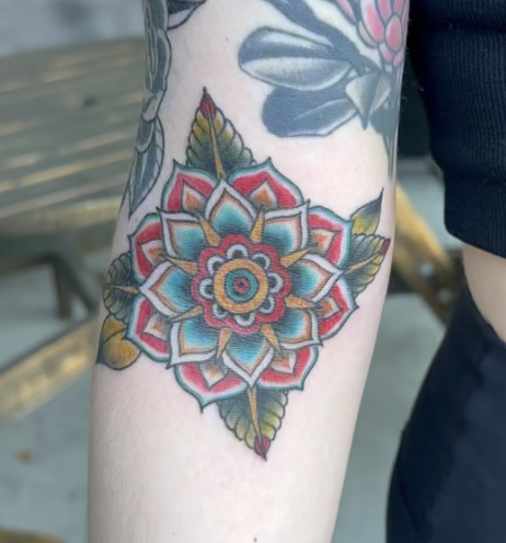 Traditional Flower Tattoo