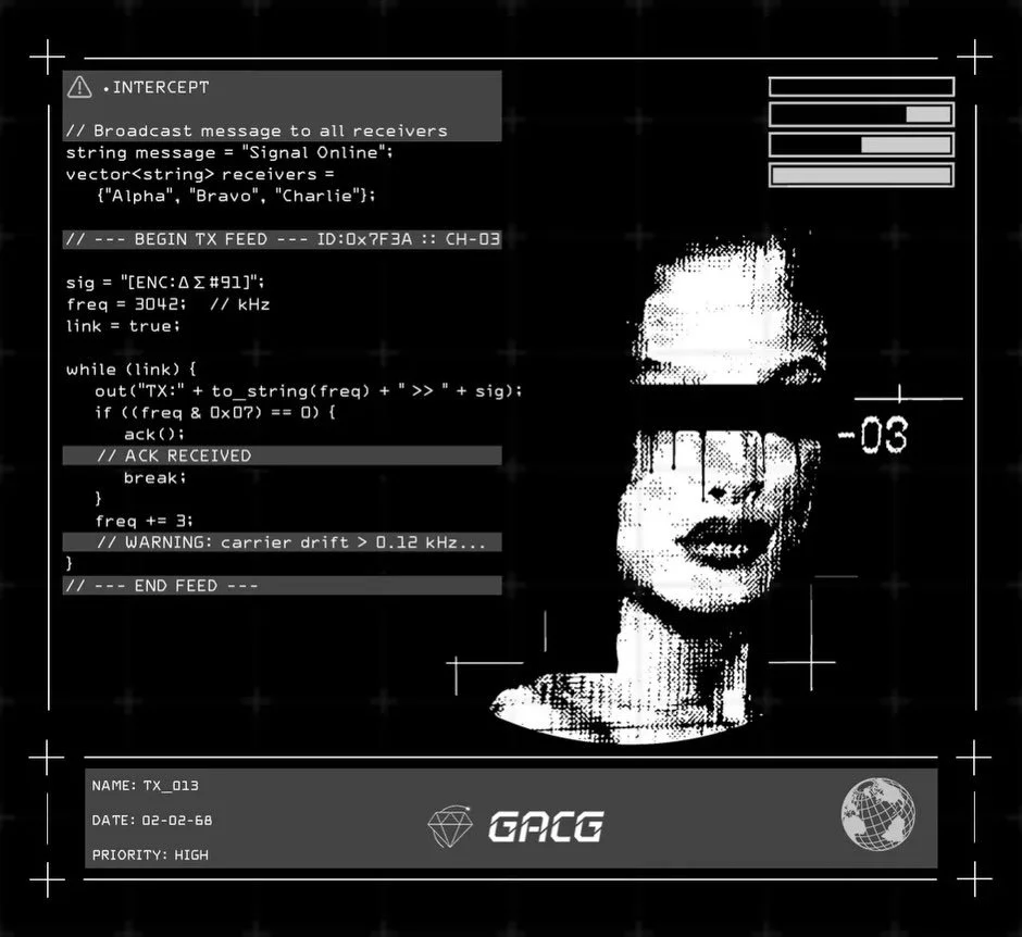 // GACG ⟐ INTERCEPT ⟐ NOW LIVE
gemstone-acg.com | link in bio

&bull; 5.5x5.5&rdquo;
&bull; High-opacity vinyl (95&mu; density)
&bull; On-demand production

#cyberpunk2077 #techwear #darkaesthetics #glitchart #y2k