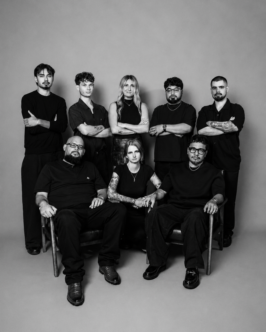 The professional styling and barbering team inside the Kansas City shop