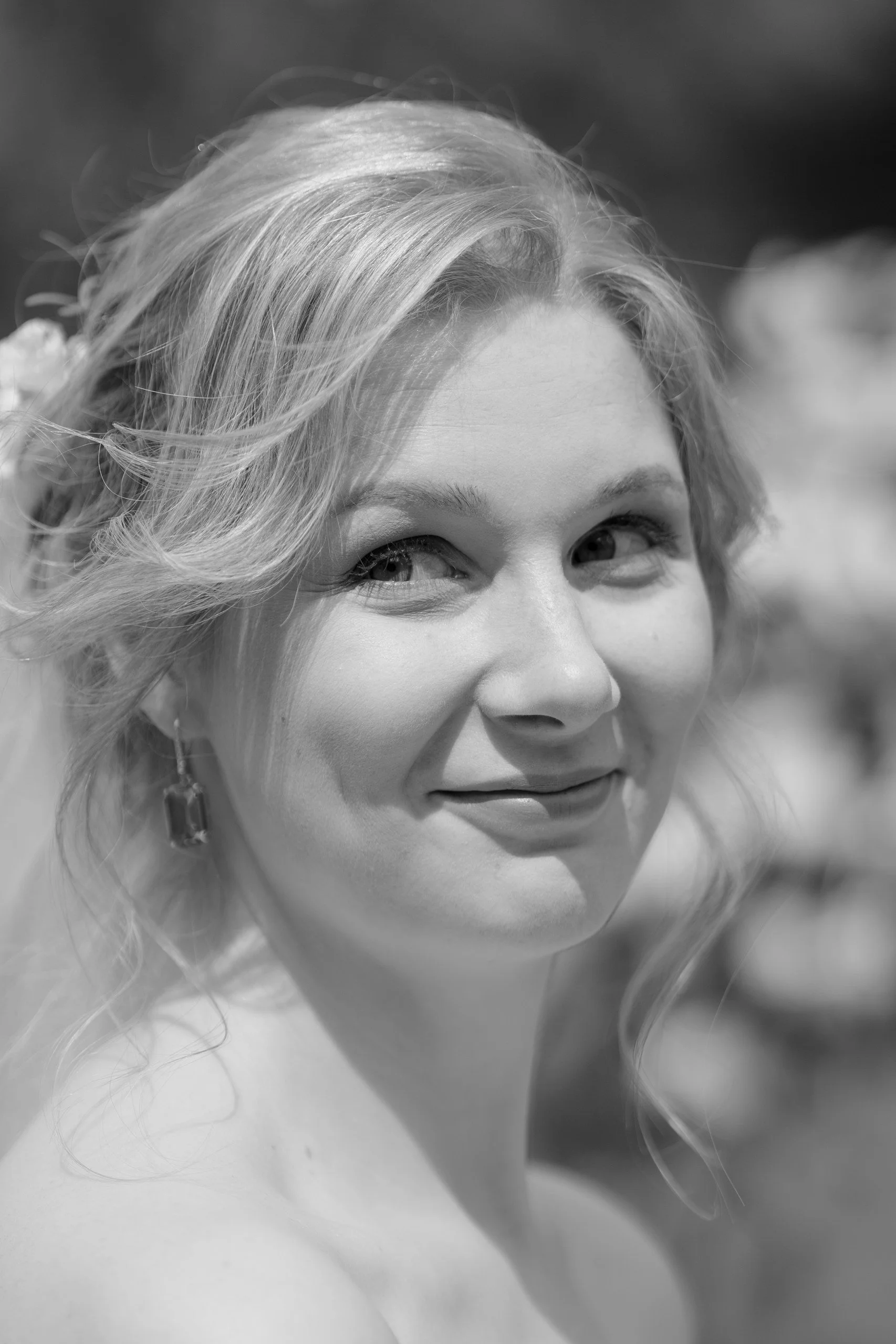 Wedding day photo of the bride