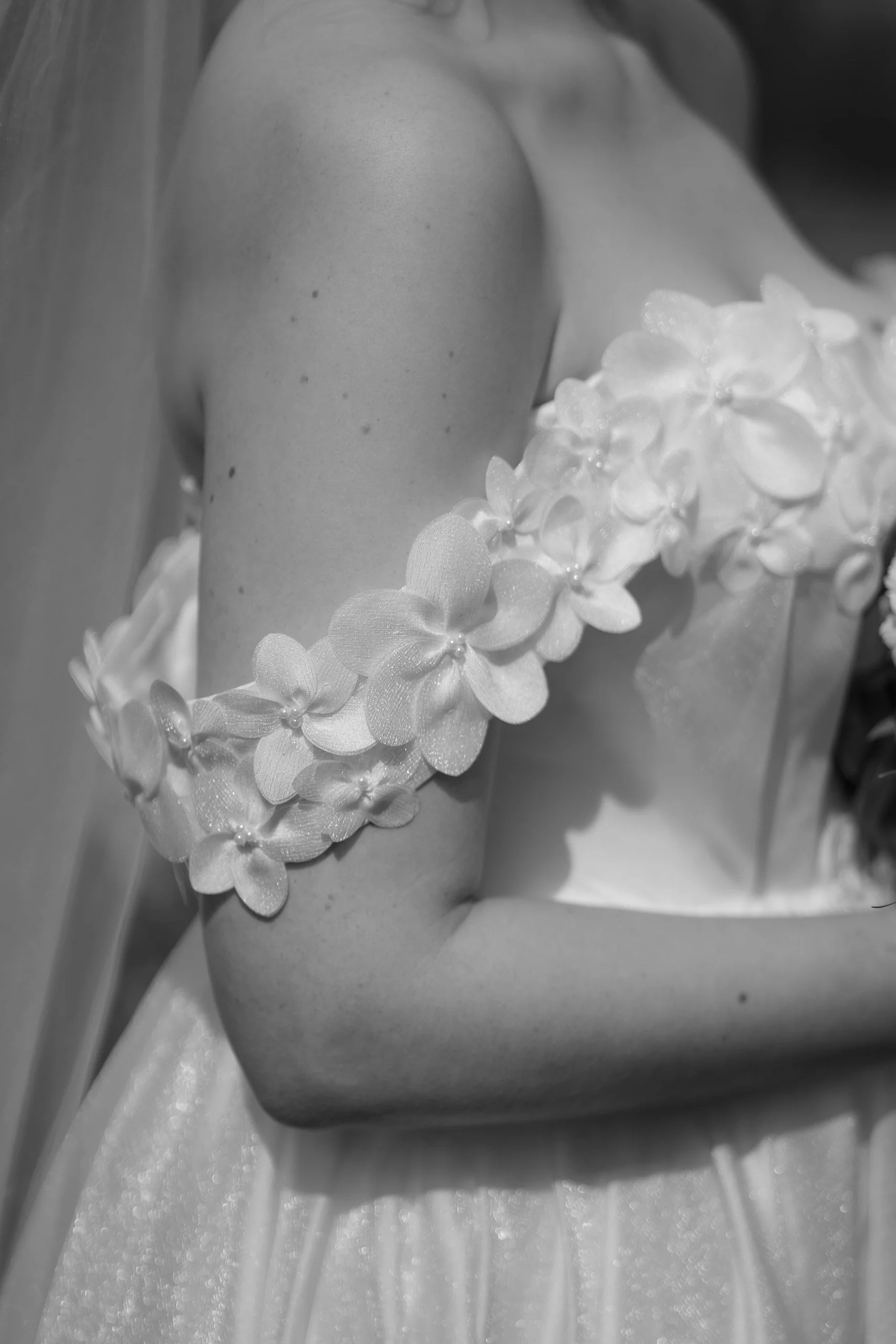 Wedding day photo of a dress