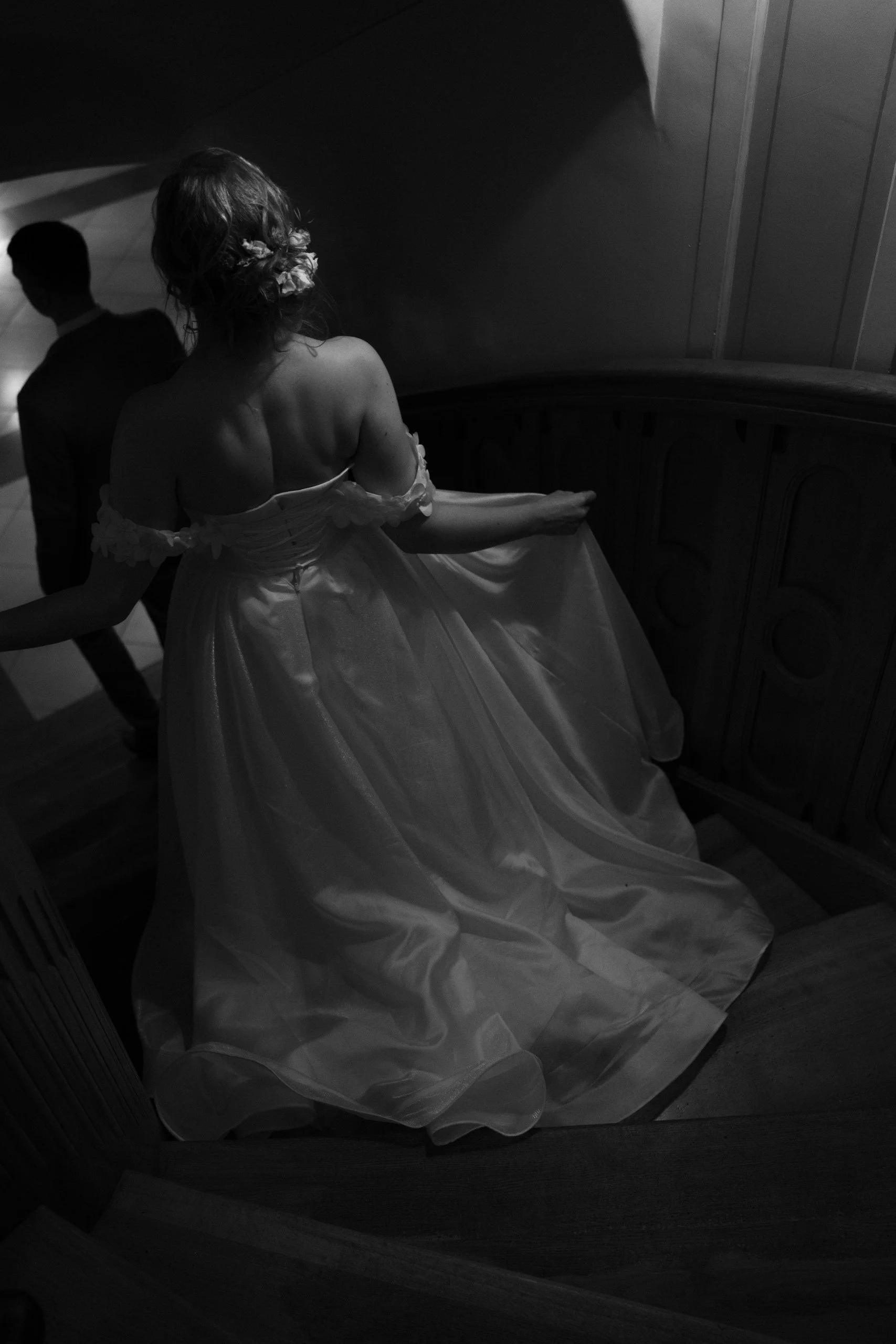 Wedding day photo of a dress