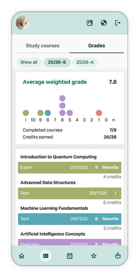 after | Look into grades section on mobile