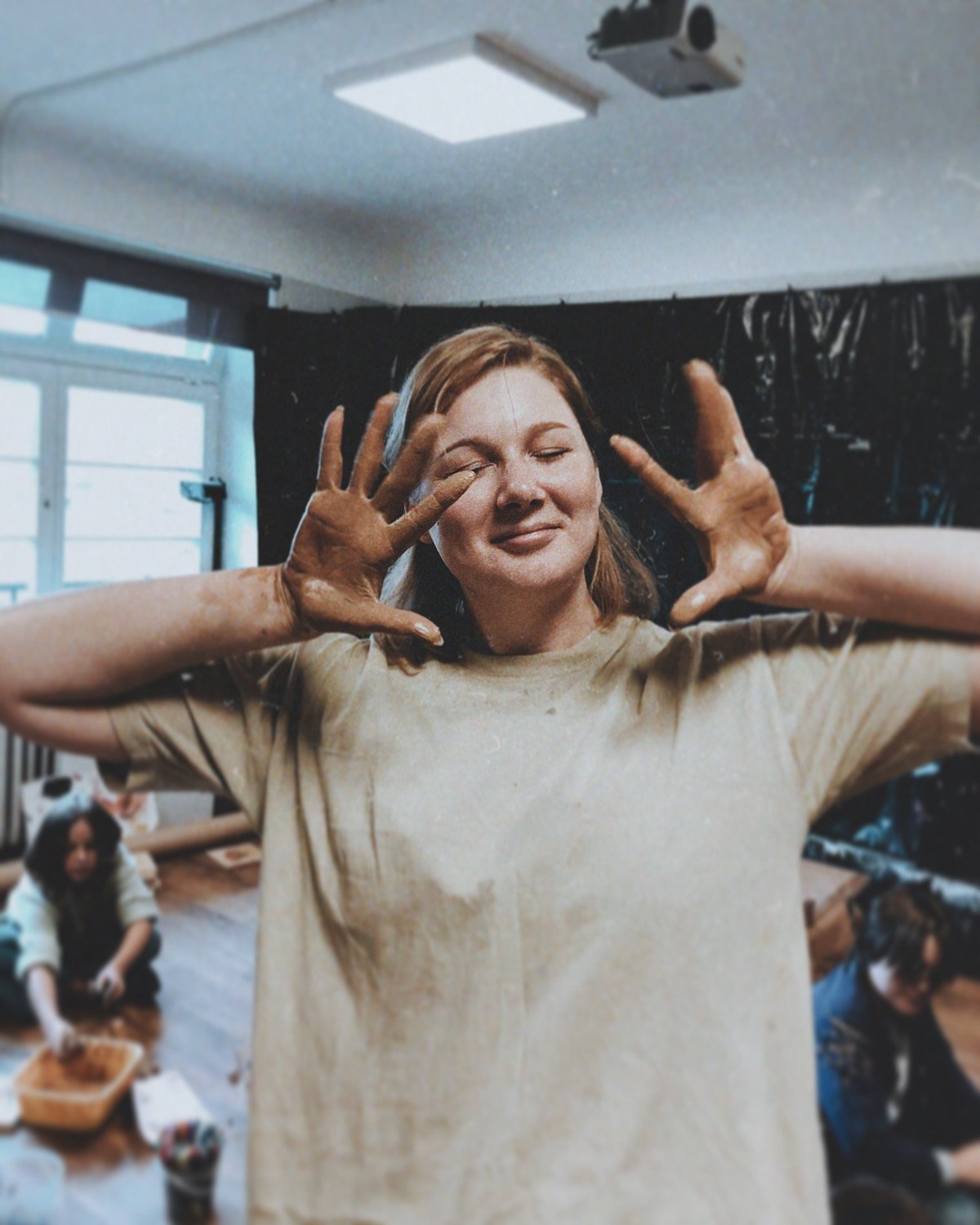 London Gates art class in Riga, portrait