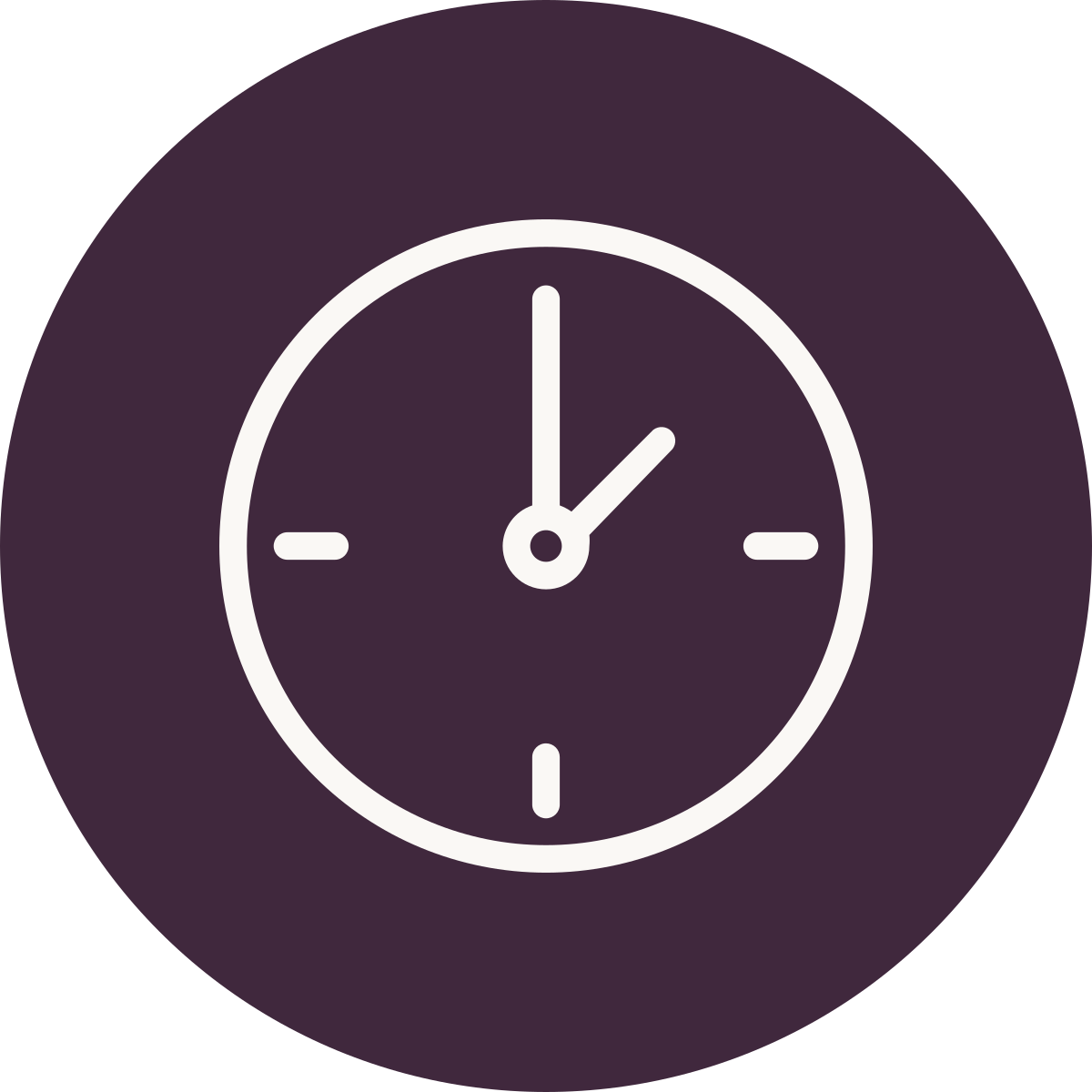 Clock showing 12:10 on a dark background.