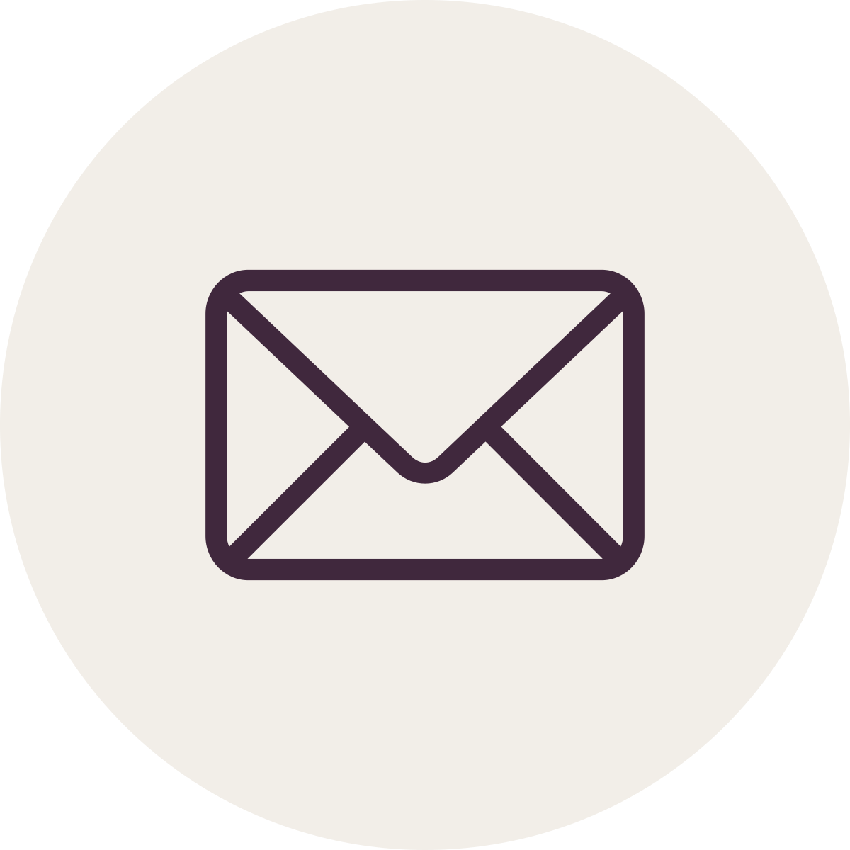 Icon of an envelope, representing email or mail.
