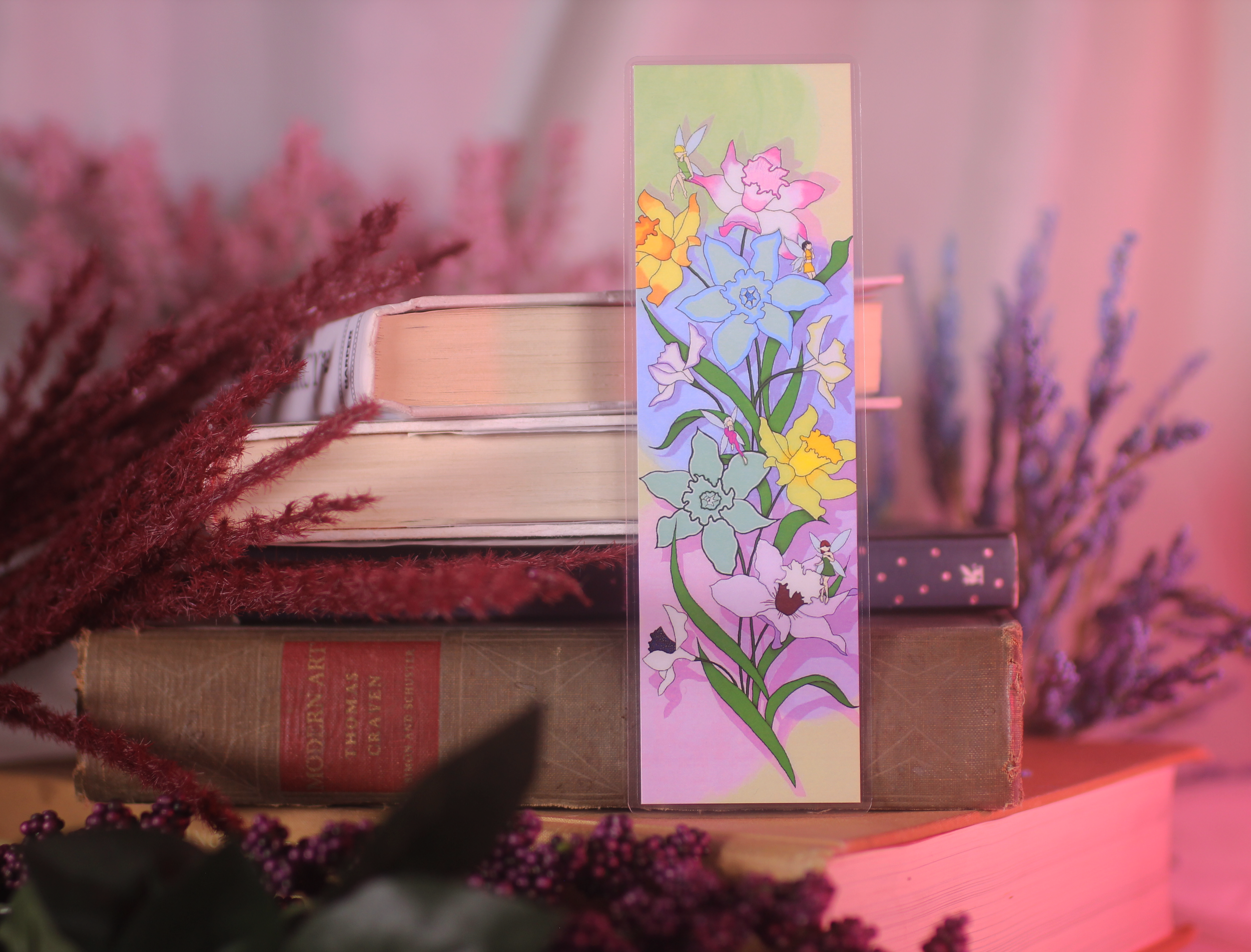 Hand Drawn Fairy Floral Bookmark
