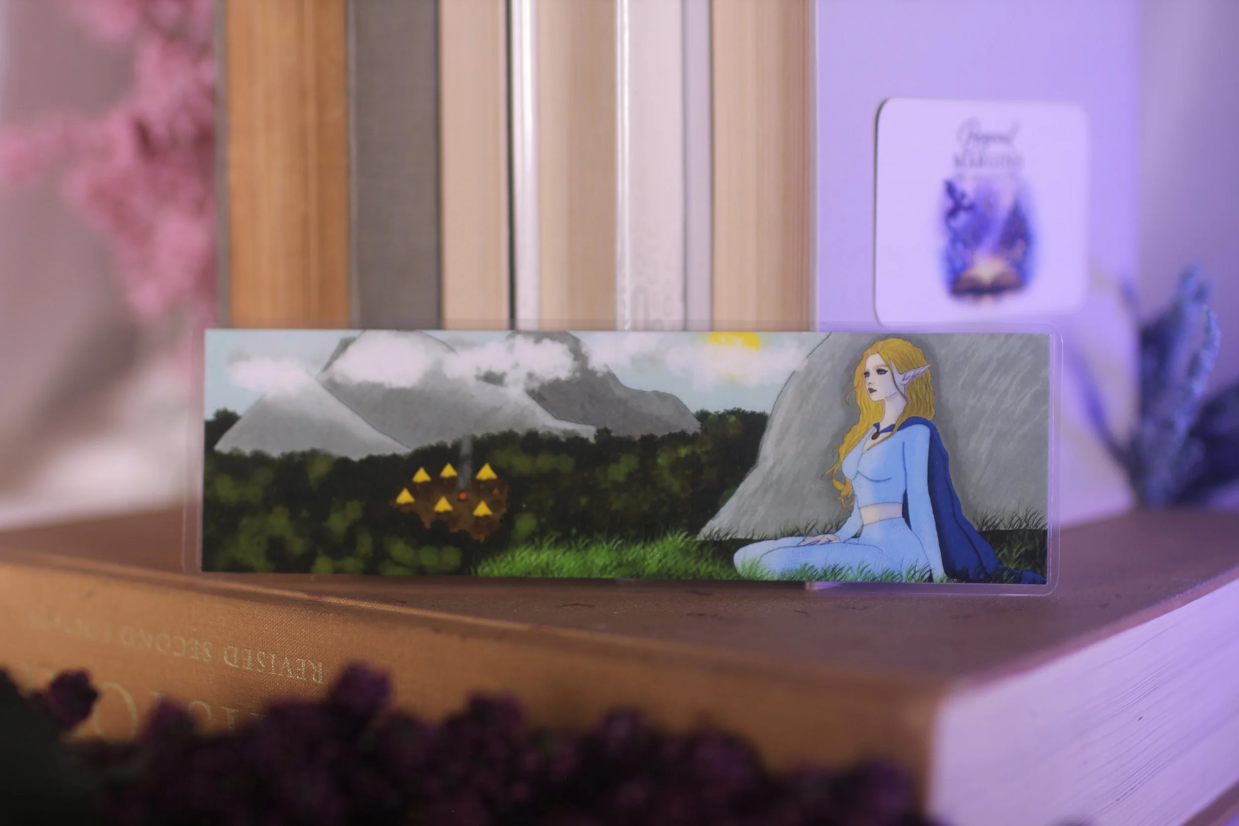 Elf Girl Overlooking Village Bookmark