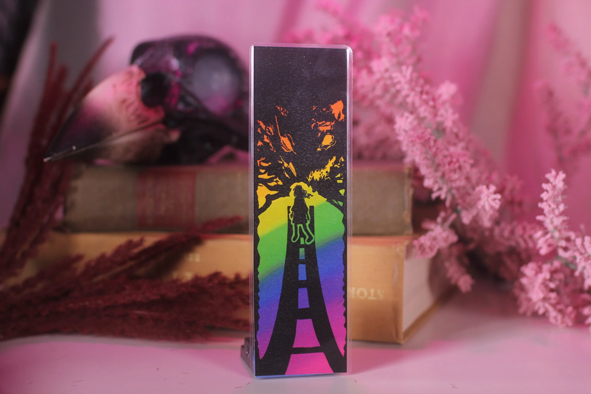 Girl vs Rainbow Monster Bookmark