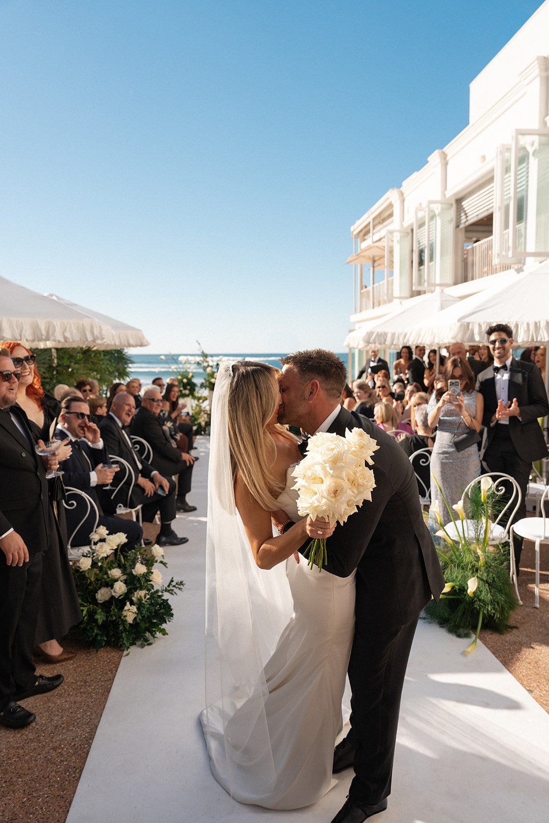 Beautifully styled Byron Bay wedding reception planned by The Events Lounge with elegant luxury wedding details.