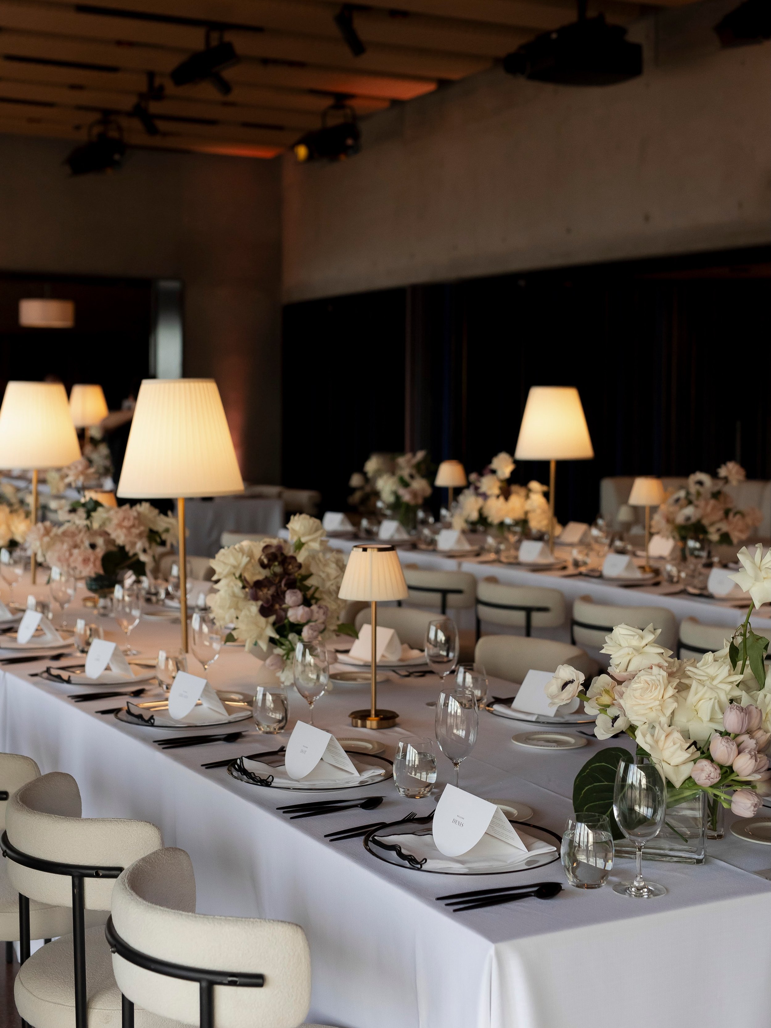 Reception details for J&amp;C.

Planner &amp; Stylist @theeventslounge 
Venue @sydneyoperahouse @yallamundirooms 
Photographer @bayleighvedelago