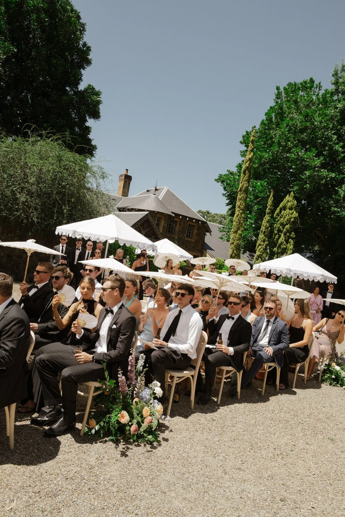 Byron Bay wedding planner The Events Lounge creating a refined wedding ceremony with sophisticated event styling.