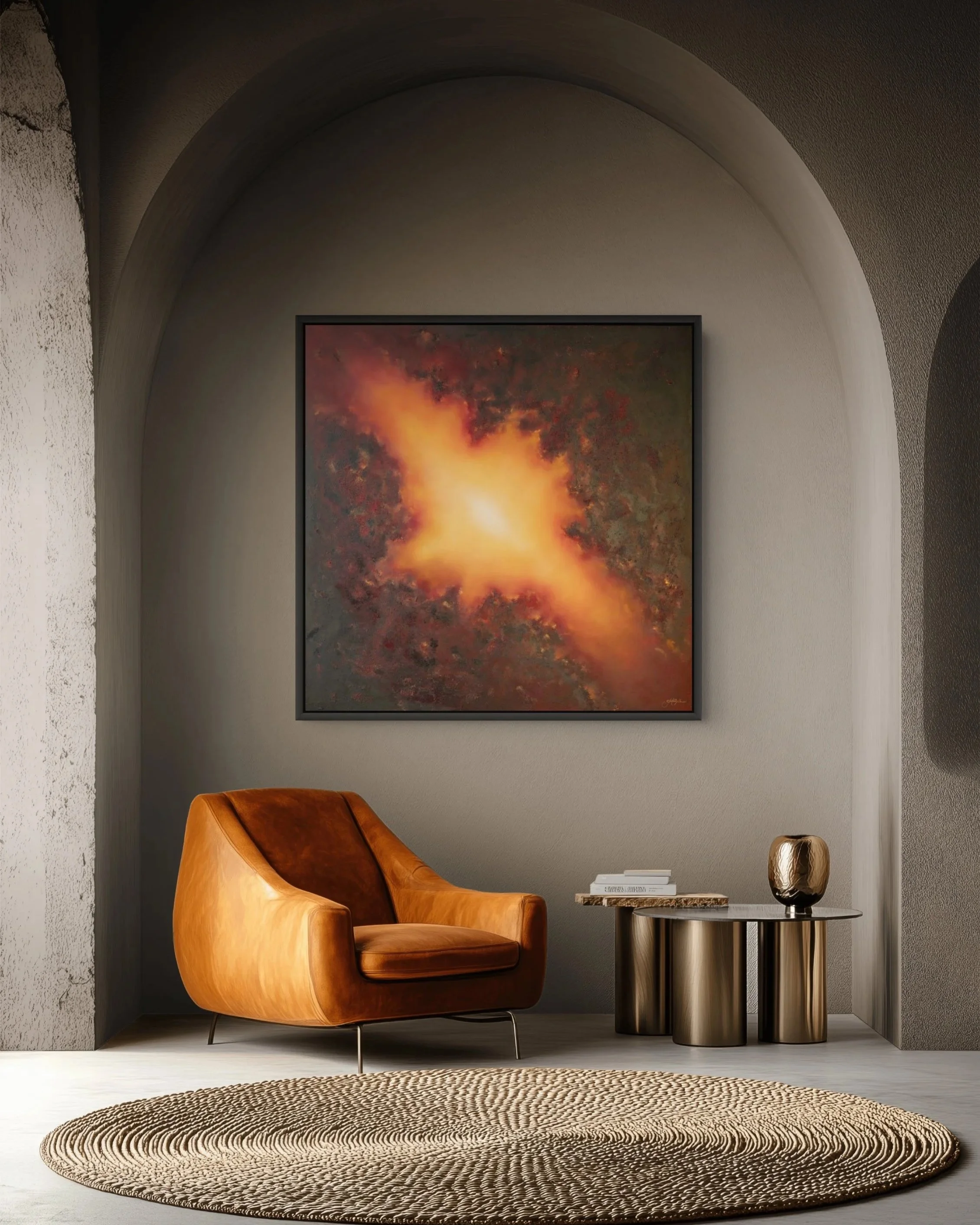 Unbound by Mechelle Tebbs displayed in a contemporary interior.