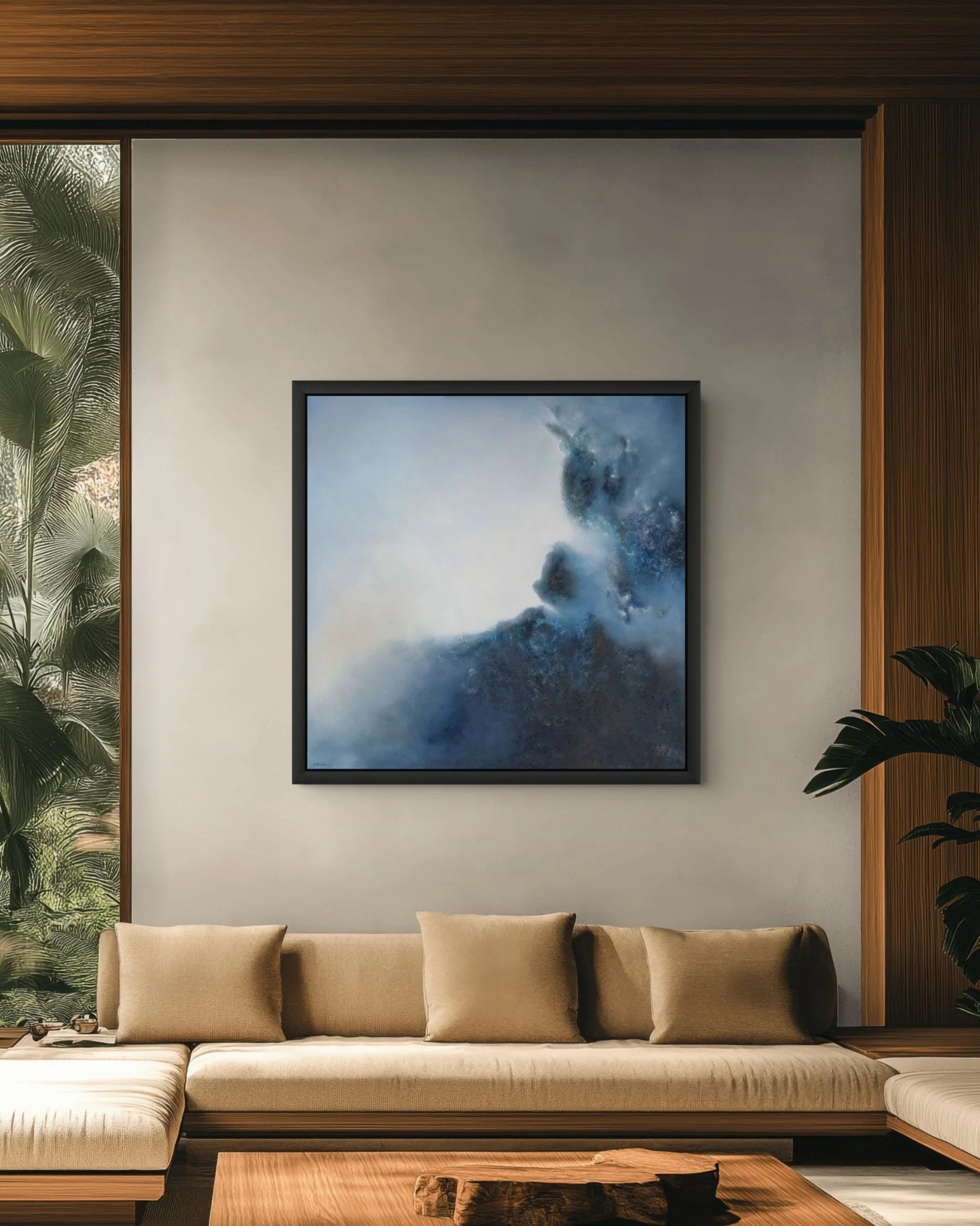 Sanctuary by Mechelle Tebbs displayed in a light-filled contemporary dining room.