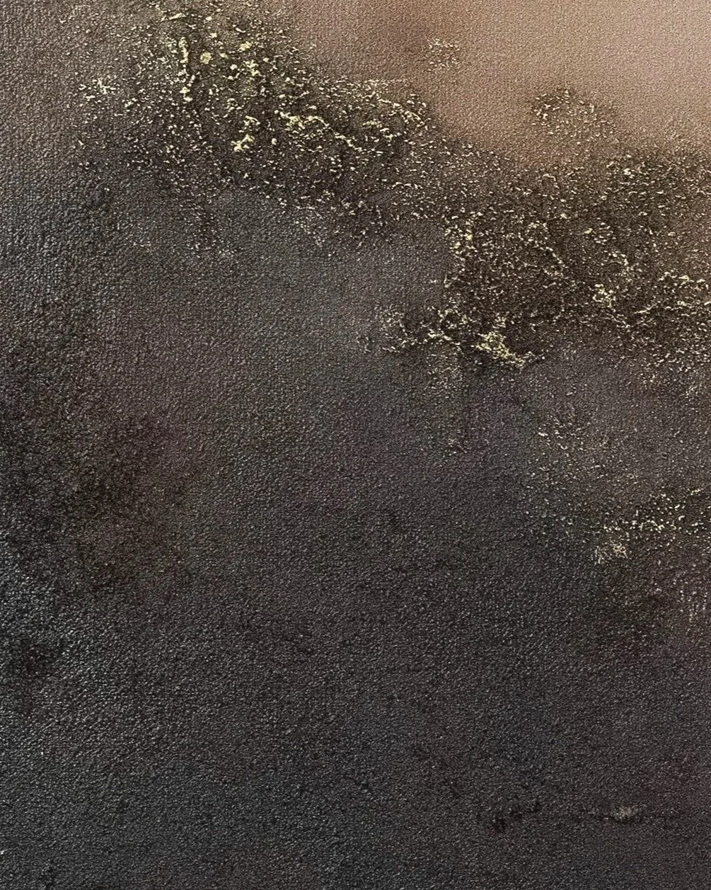 Close-up detail of Beside Me, showing tactile surface texture, delicate neutral tones and subtle golden highlights.