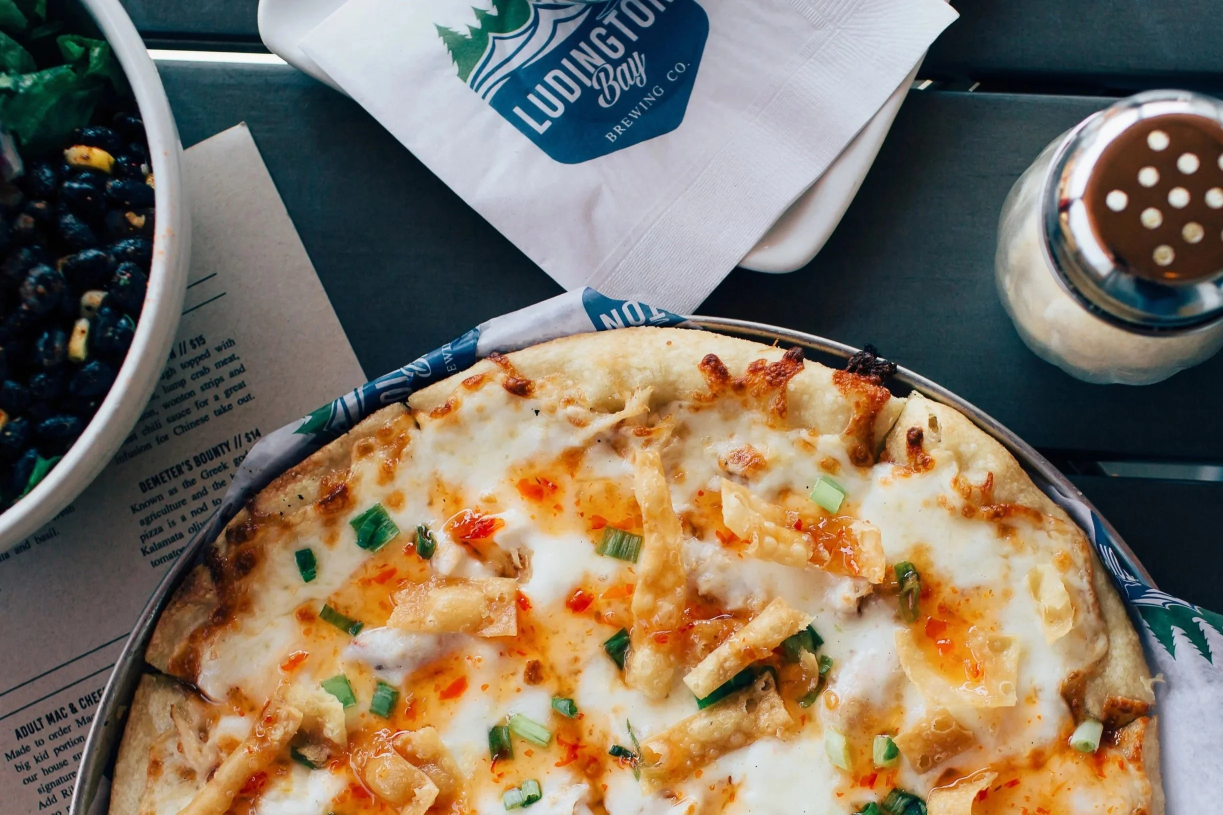 Pizza available at the taproom