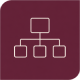 roodbruin icon met netwerk