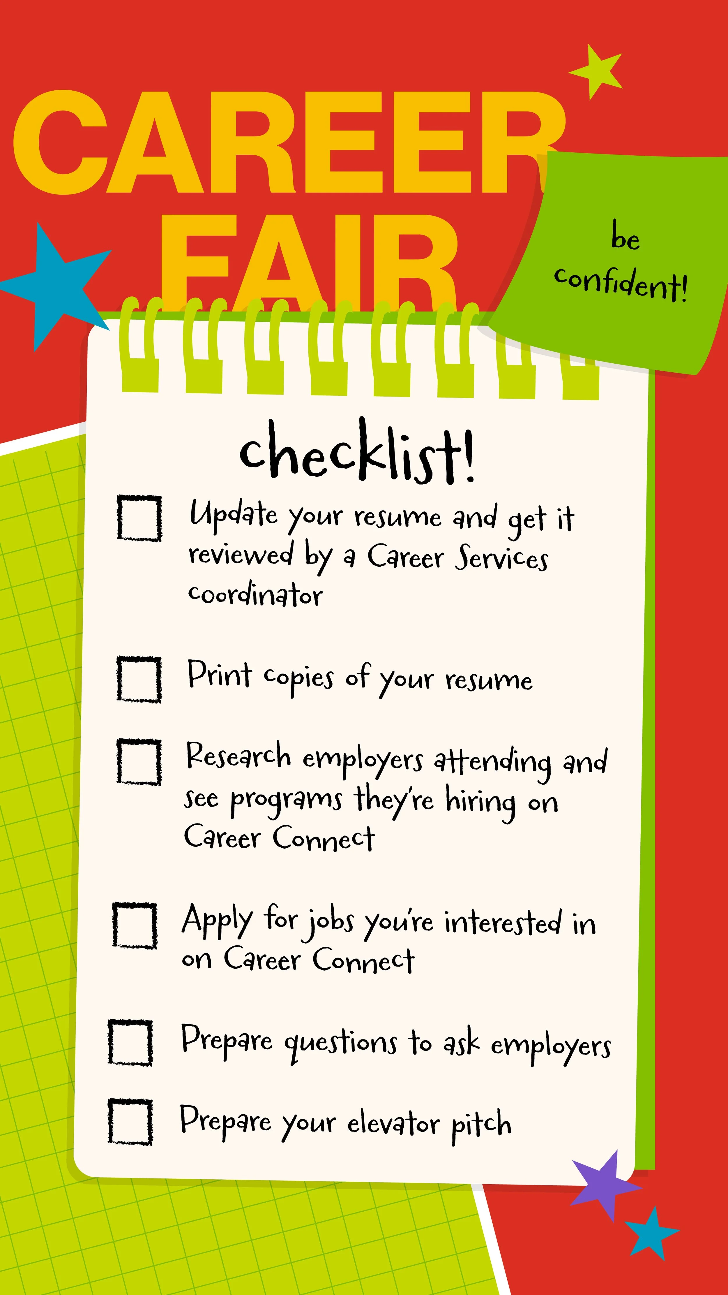 Career Fair Checklist Story Instagram Social Media Post