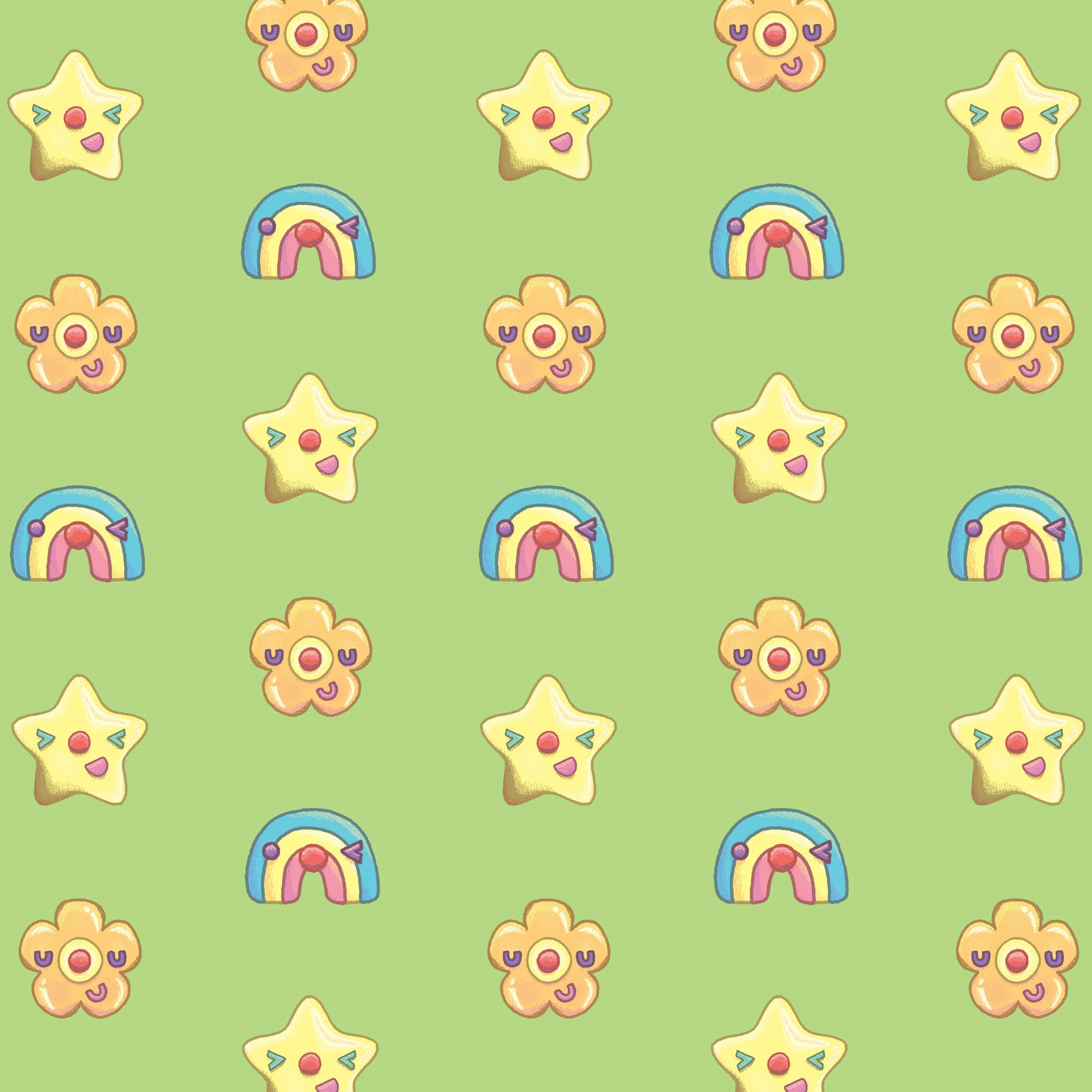 Playful Kids Birthday Candy Pattern Design
