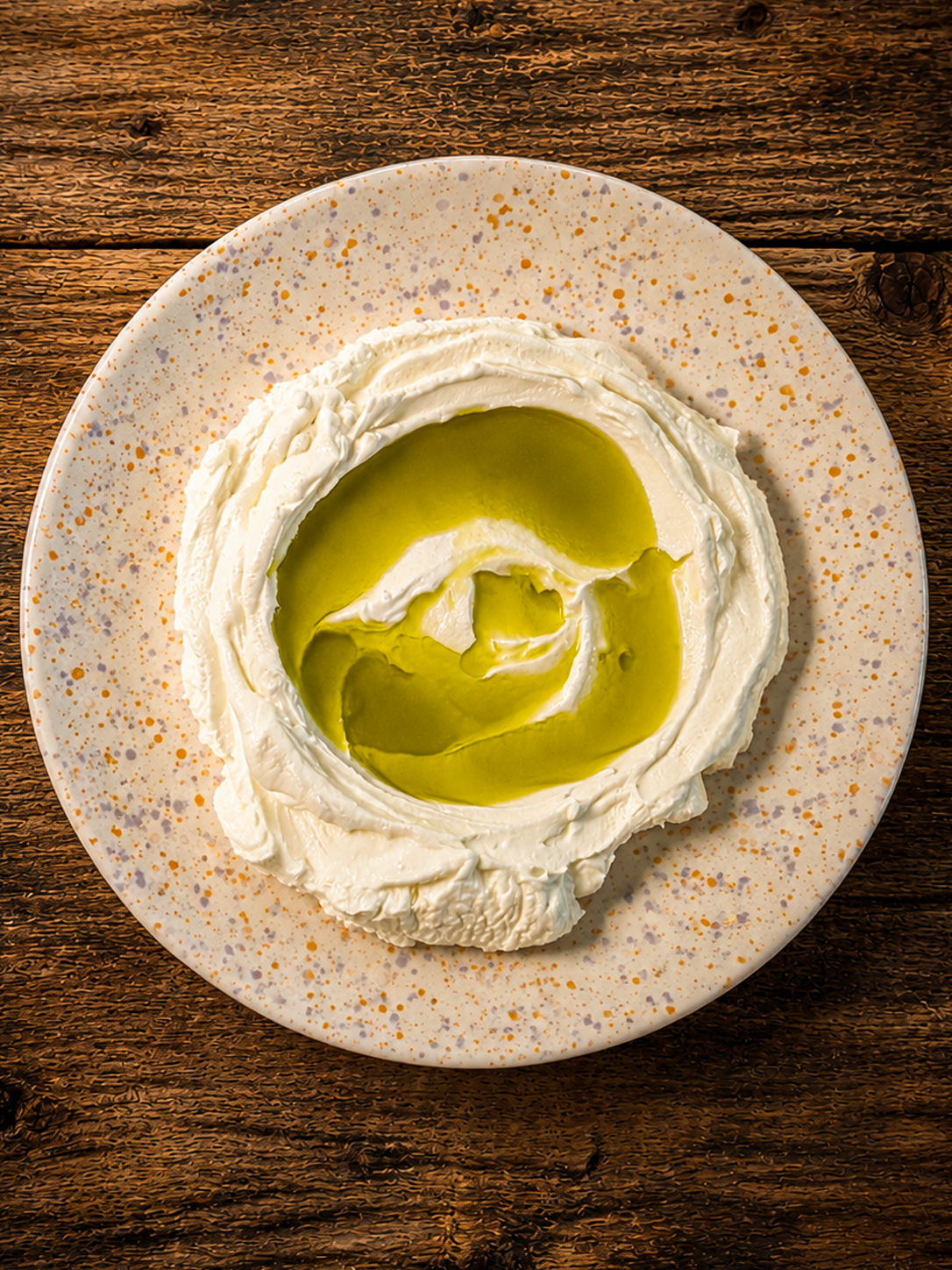 Creamy labneh finished with exceptional extra virgin olive oil.