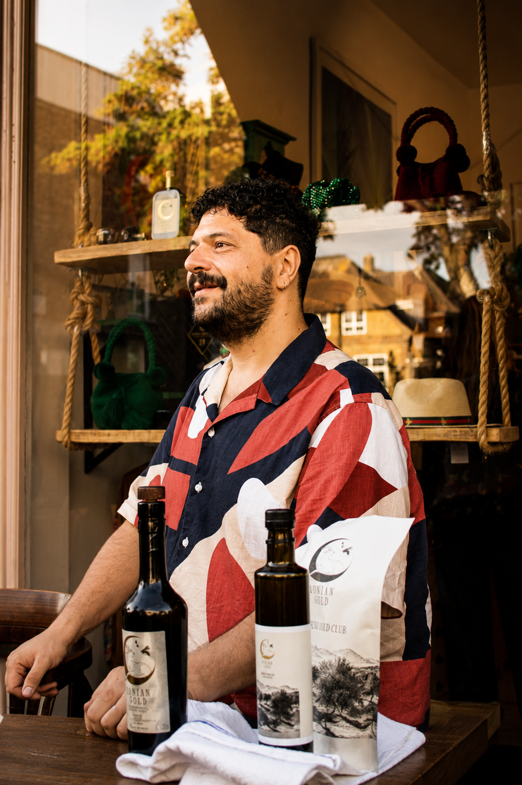 Chef Mans, founder of Monsieur Bou and certified olive oil sommelier.