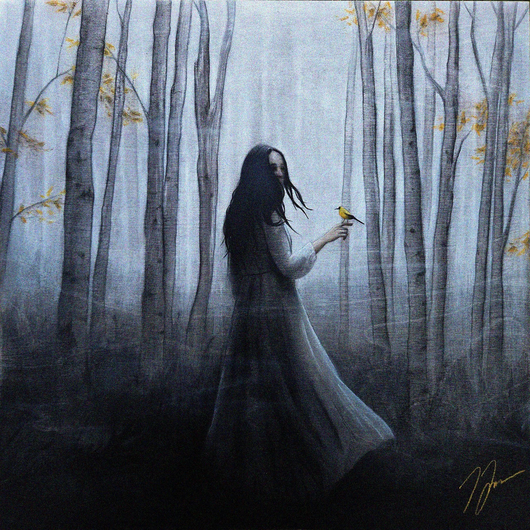 Joey Remmers-'Familiar Spirit'-Acrylic and pencil on wood-12x12- copy.jpg